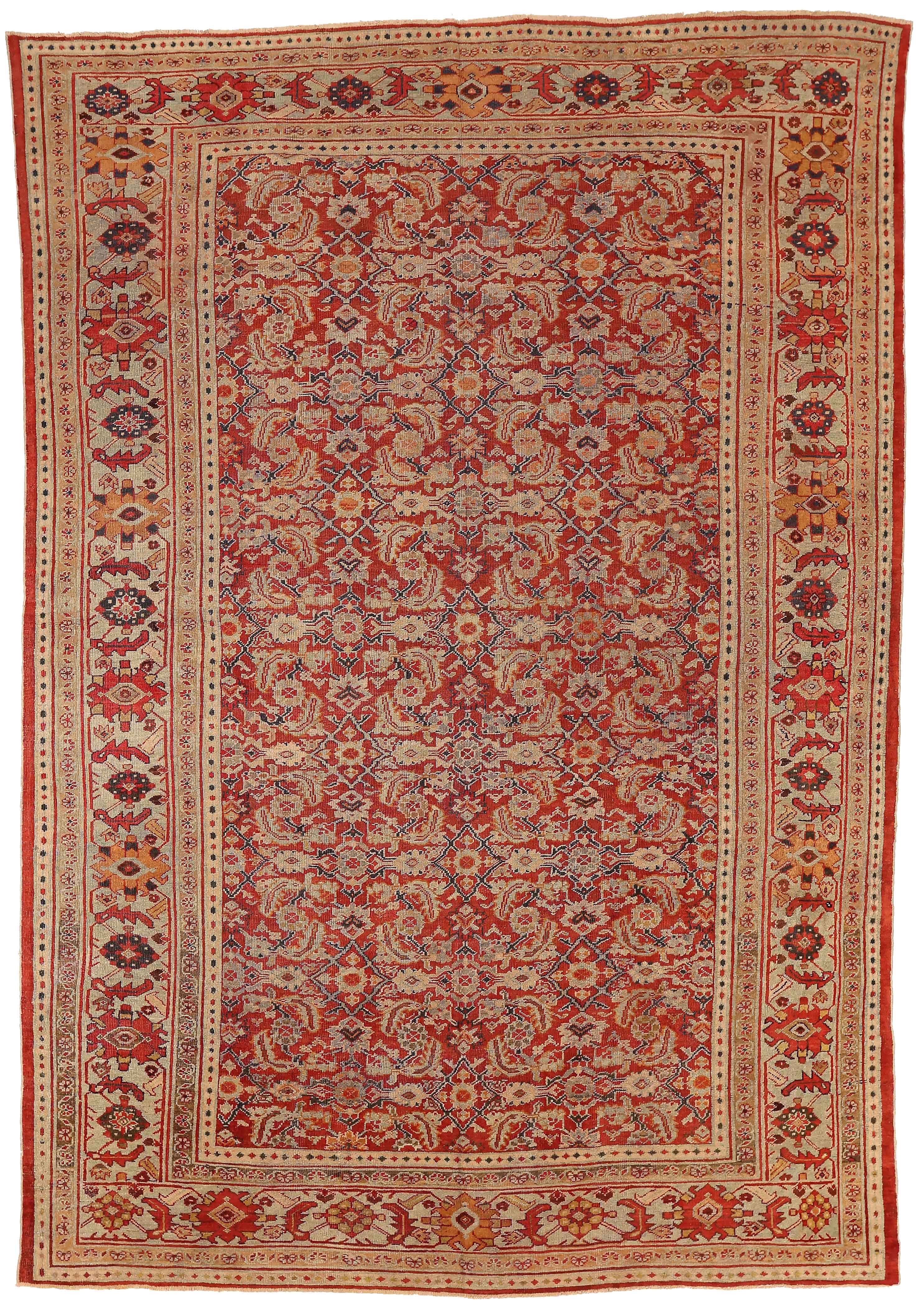 Thumbnail 2 for Antique Persian Sultanabad Traditional Rug 73932