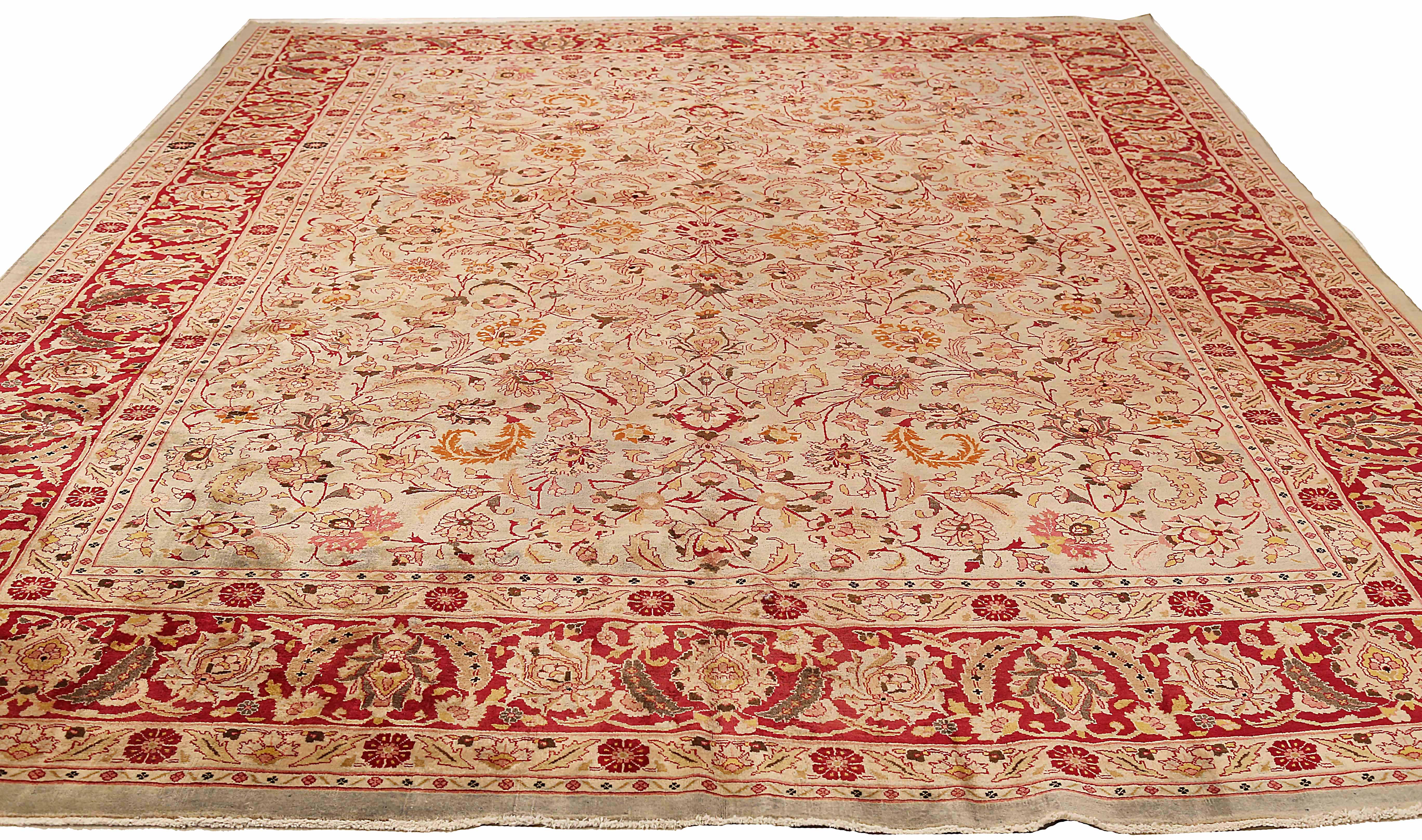 Thumbnail 3 for Antique Persian Mashad Traditional Rug 73909