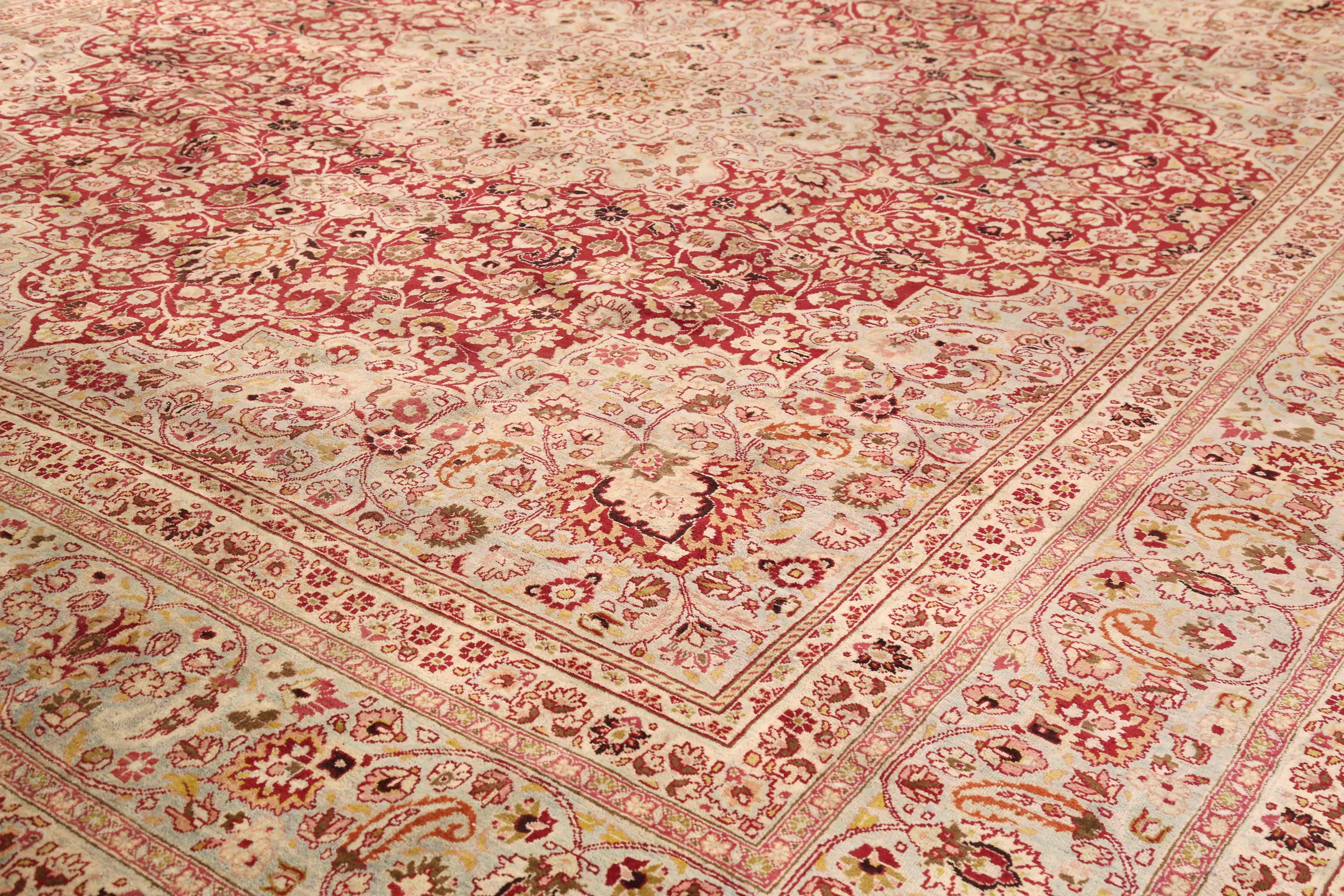 Thumbnail 2 for Antique Persian Mashad Traditional Rug 73910