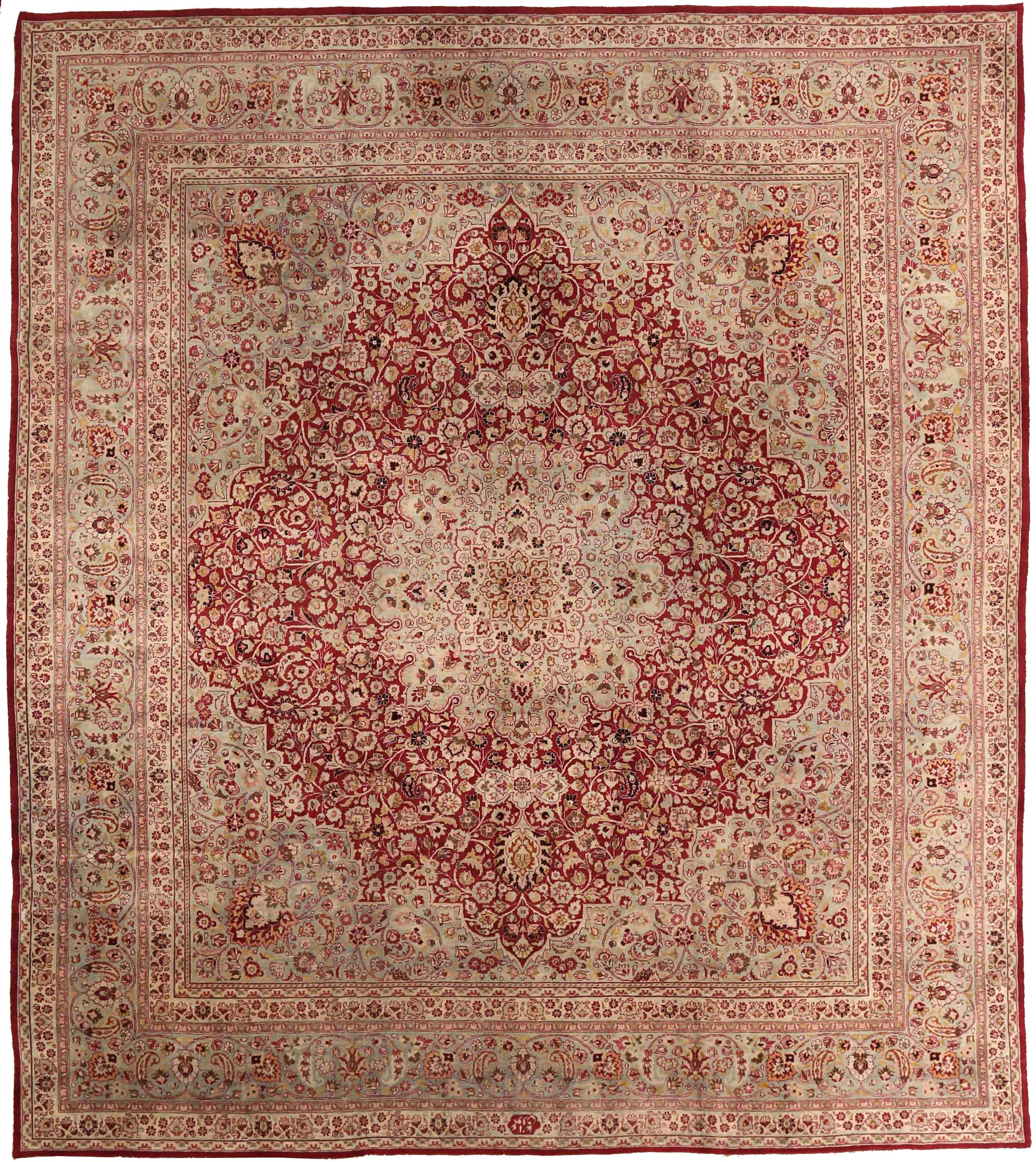 Thumbnail 4 for Antique Persian Mashad Traditional Rug 73910