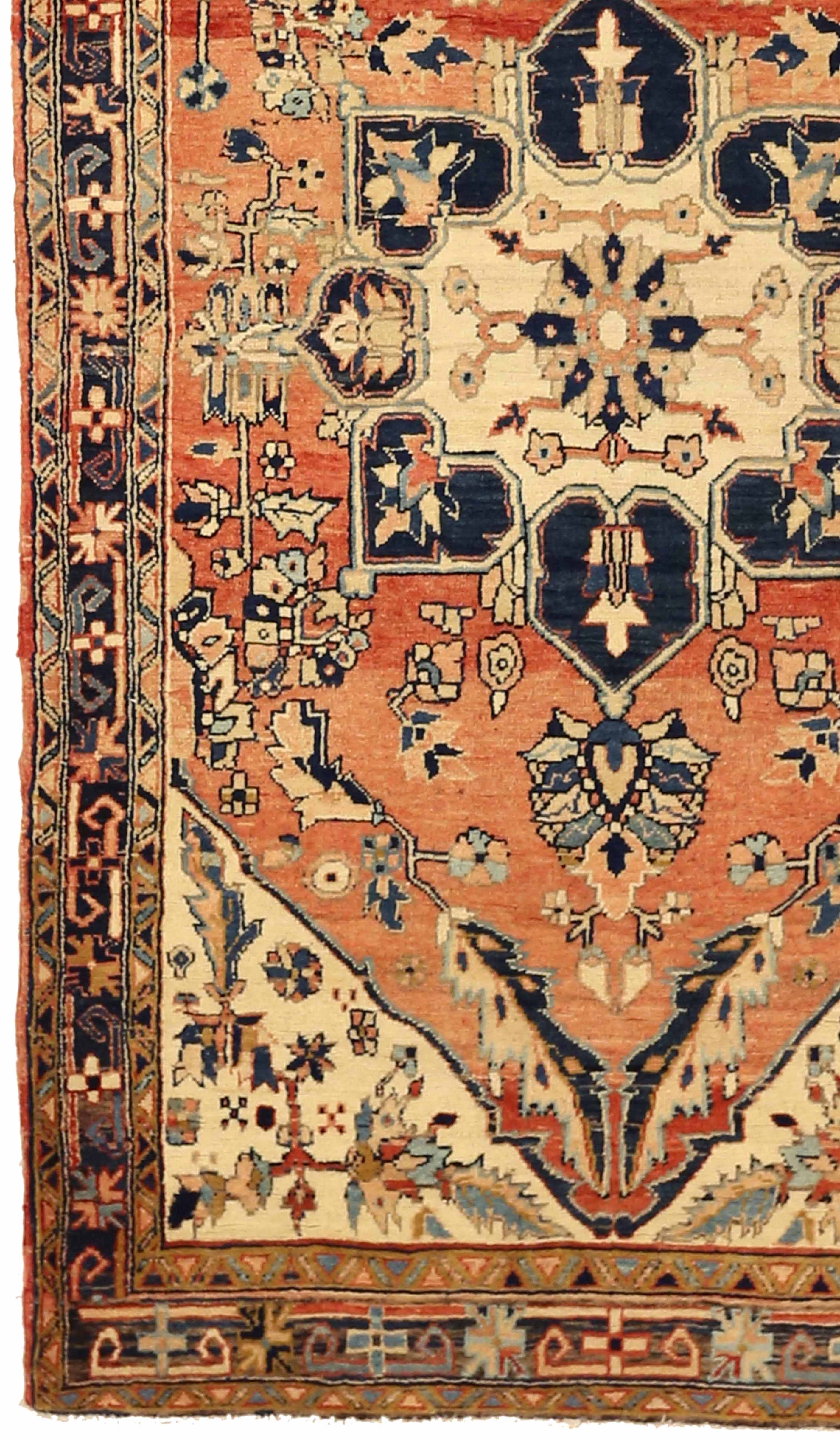 Thumbnail 4 for Antique Persian Heriz Traditional Rug 73911