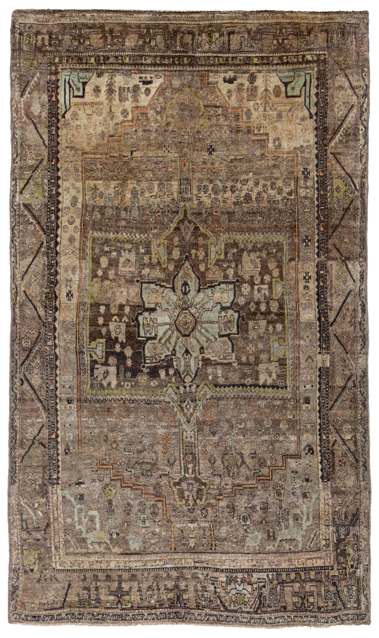 Thumbnail 3 for Antique Persian Bijar Transitional Rug 91466