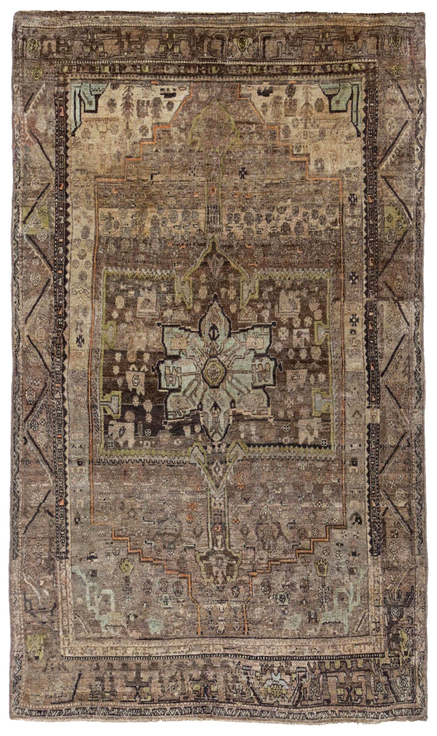 Thumbnail 8 for Antique Persian Bijar Transitional Rug 91466
