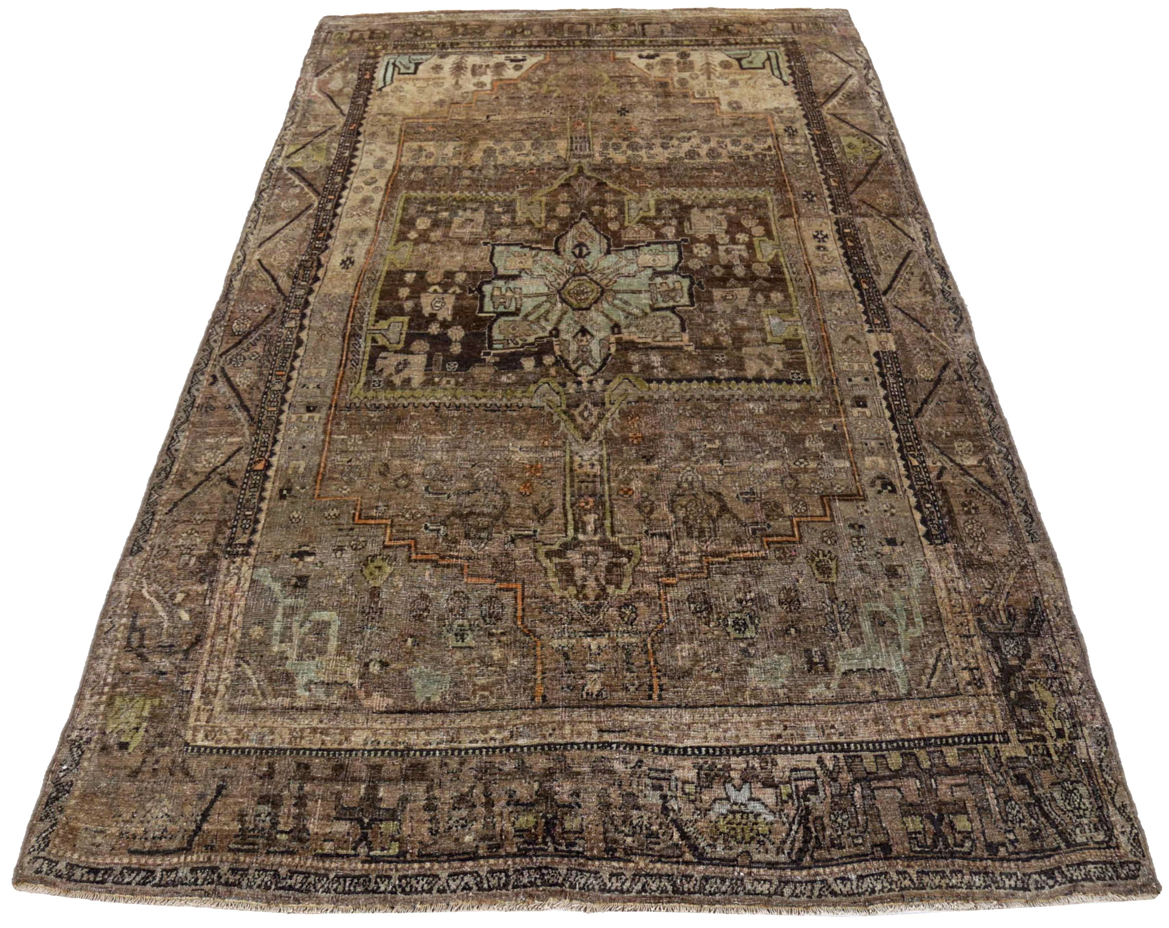 Thumbnail 6 for Antique Persian Bijar Transitional Rug 91466