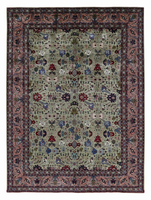 Thumbnail 2 for Antique Persian Tabriz Traditional Rug 91566