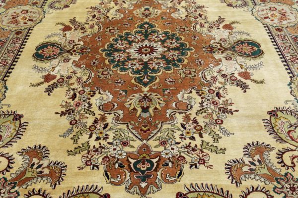 Thumbnail 4 for Antique Persian Tabriz Traditional Rug 91567