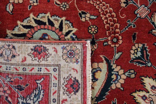 Thumbnail 3 for Antique Persian Tabriz Traditional Rug 91579