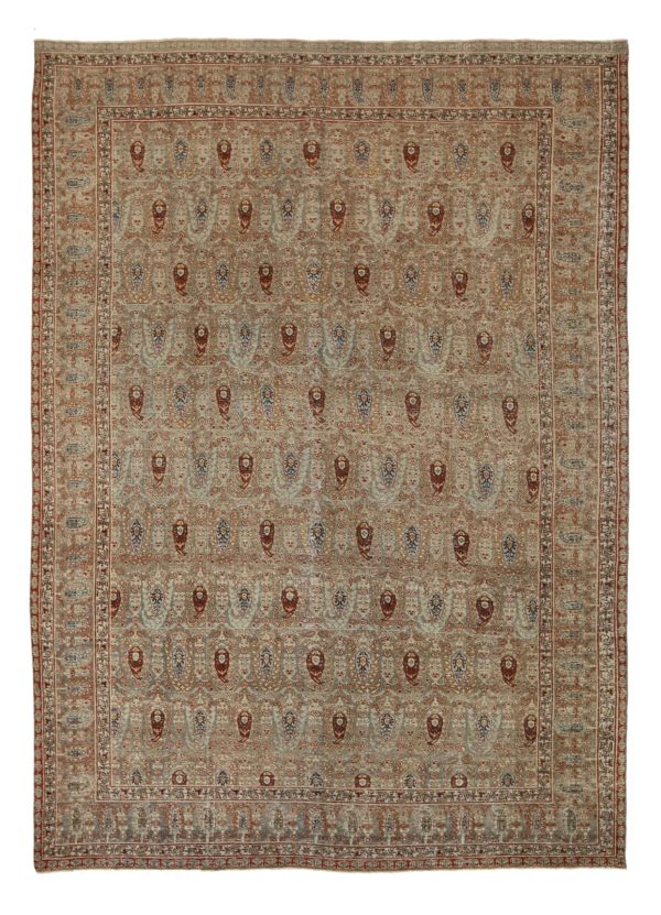 Thumbnail 2 for Antique Persian Tabriz Traditional Rug 91752