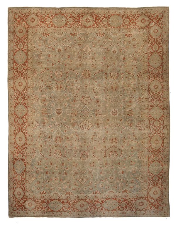 Thumbnail 2 for Antique Persian Tabriz Traditional Rug 91755