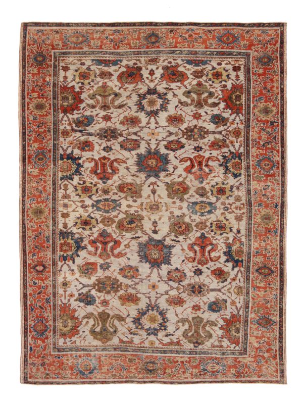 Thumbnail 2 for Antique Persian Sultanabad Traditional Rug 91756
