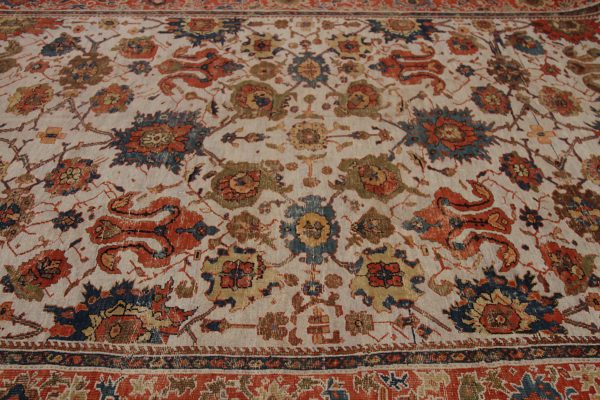 Thumbnail 4 for Antique Persian Sultanabad Traditional Rug 91756