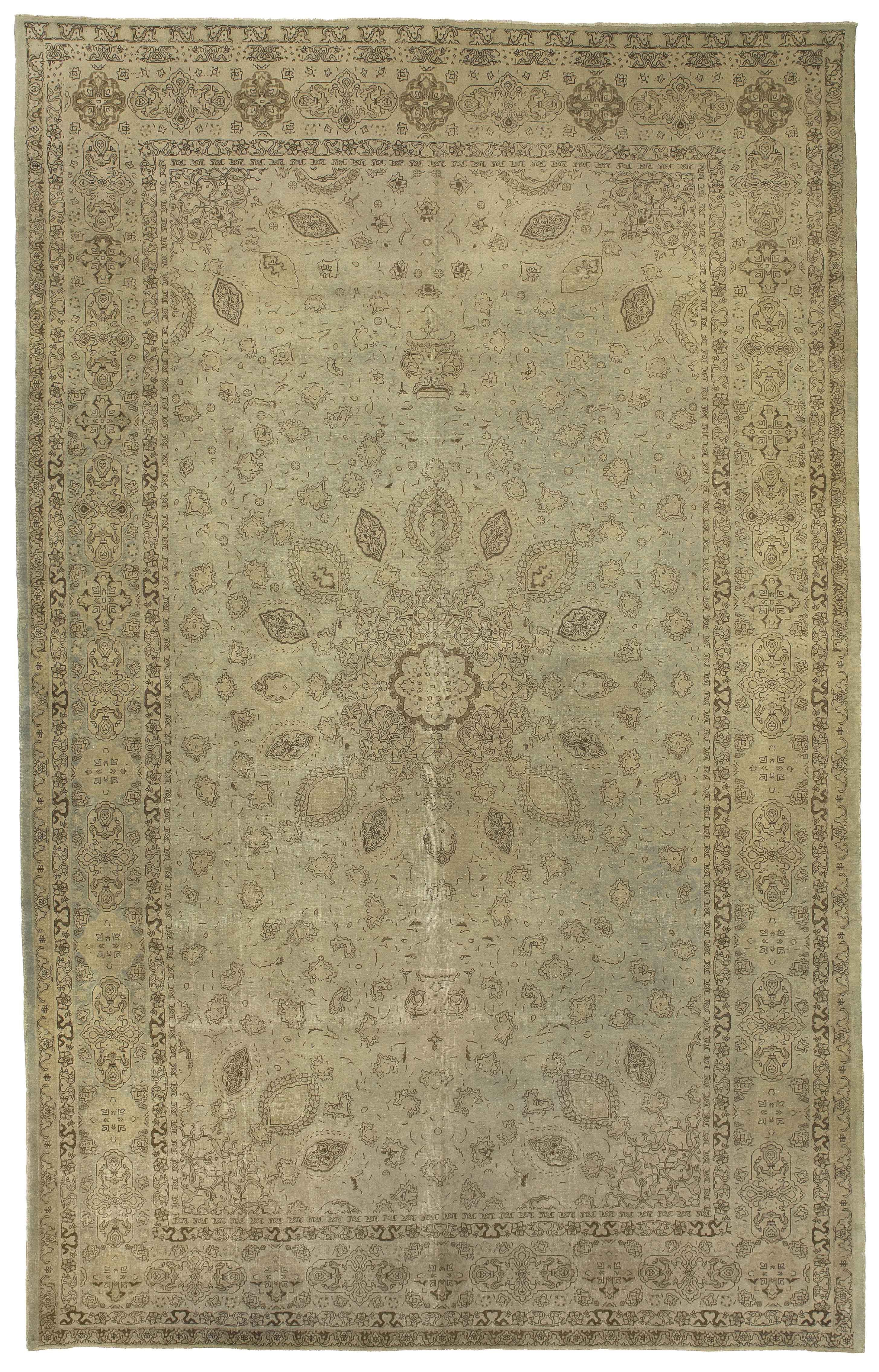 Thumbnail 2 for Antique Persian Tabriz Transitional Rug 15446