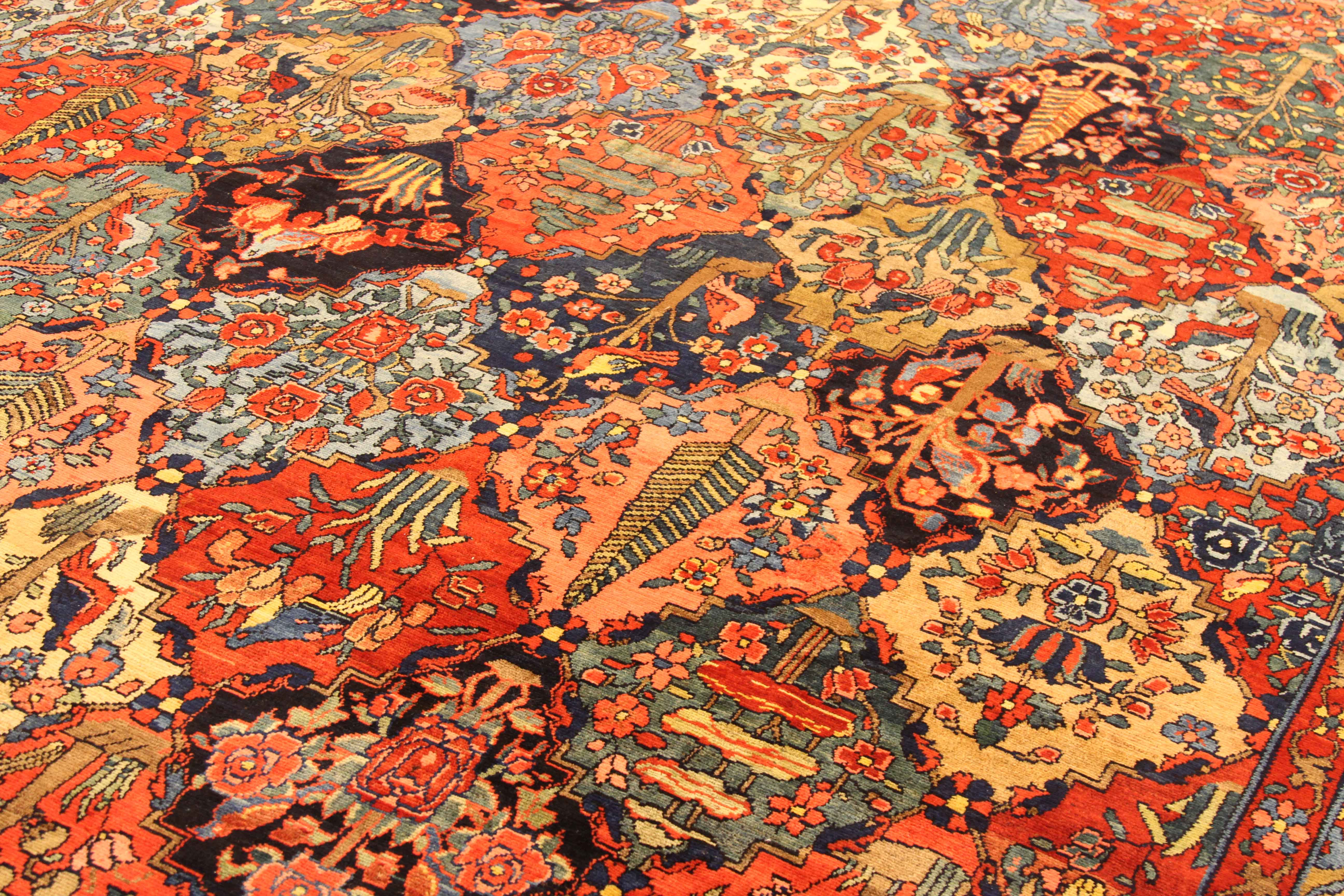 Thumbnail 3 for Antique Persian Bakhtiar Traditional Rug 69064