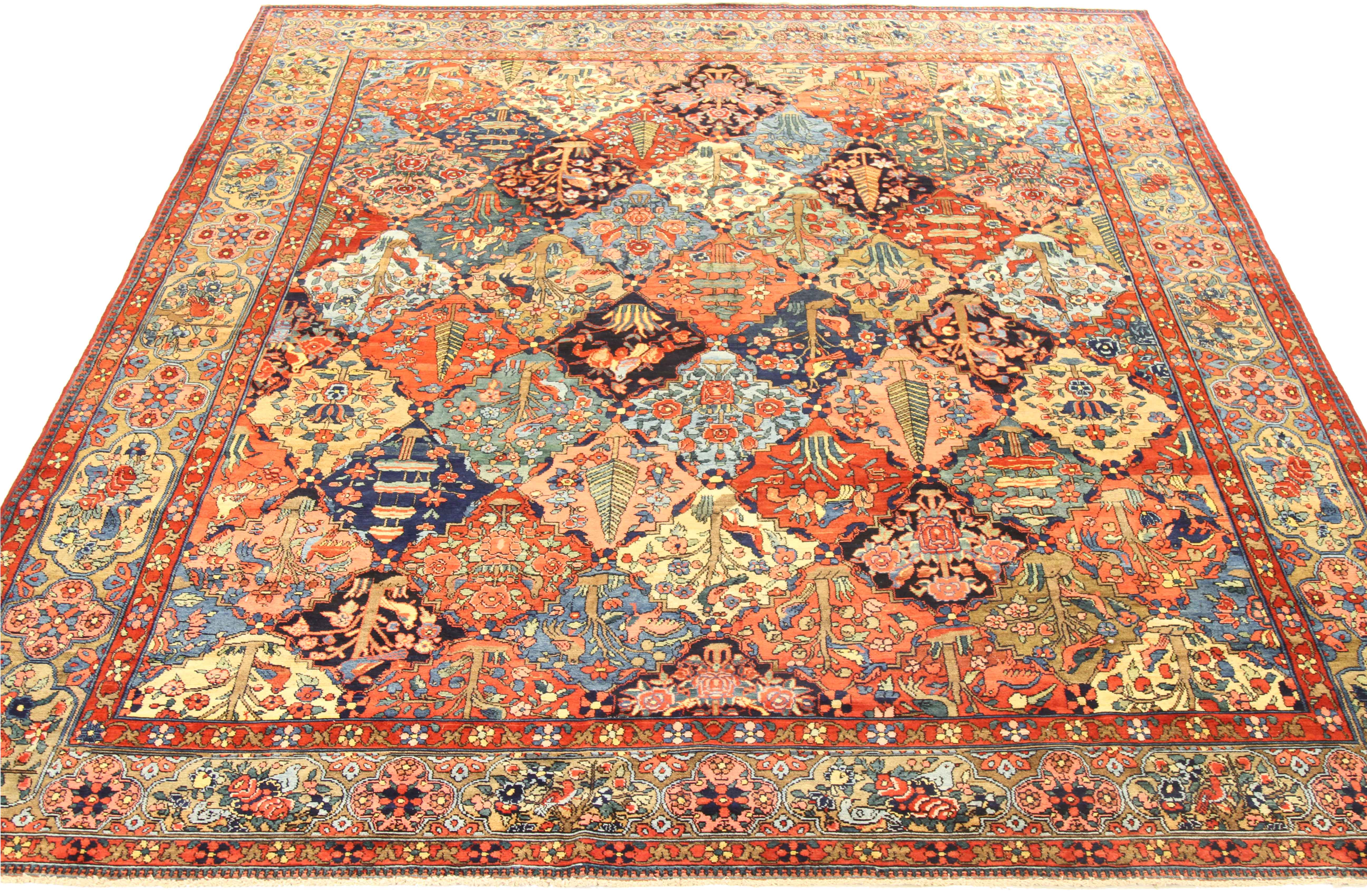 Thumbnail 2 for Antique Persian Bakhtiar Traditional Rug 69064