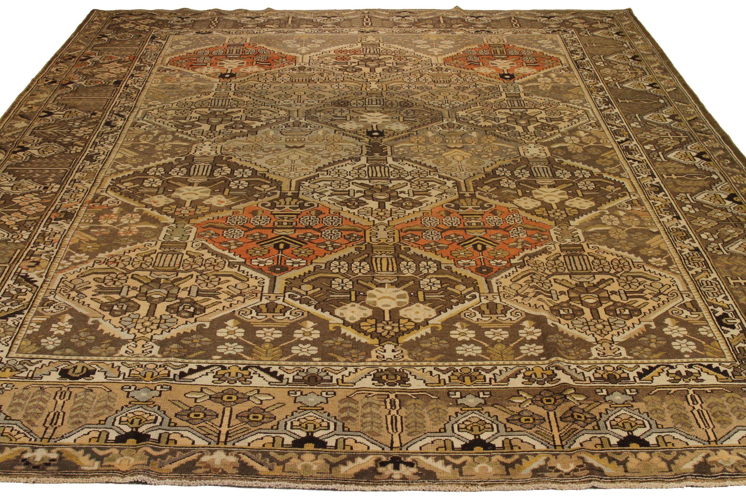 Thumbnail 8 for Antique Persian Bakhtiar Transitional Rug 15460