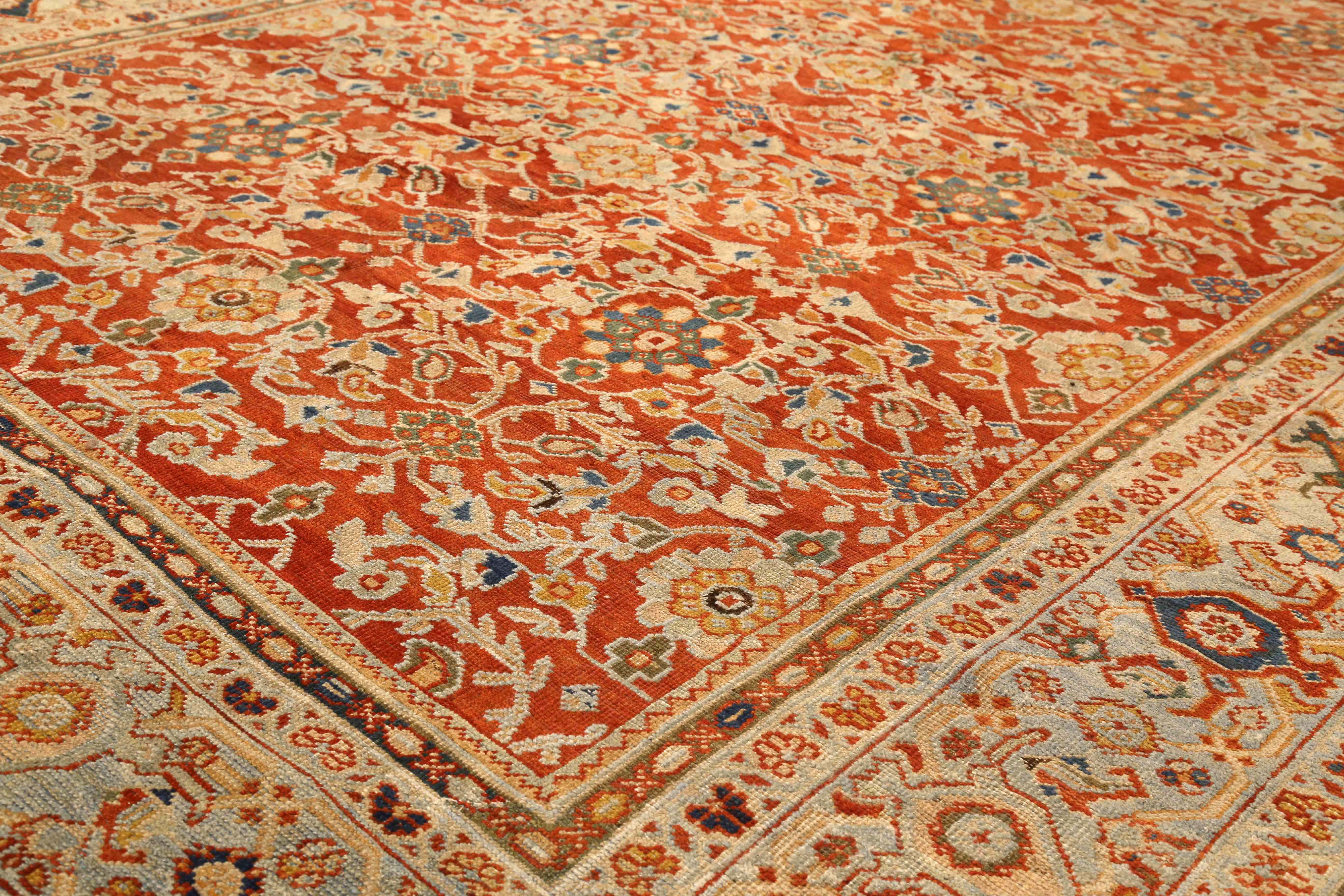 Thumbnail 4 for Antique Persian Sultanabad Traditional Rug 73934