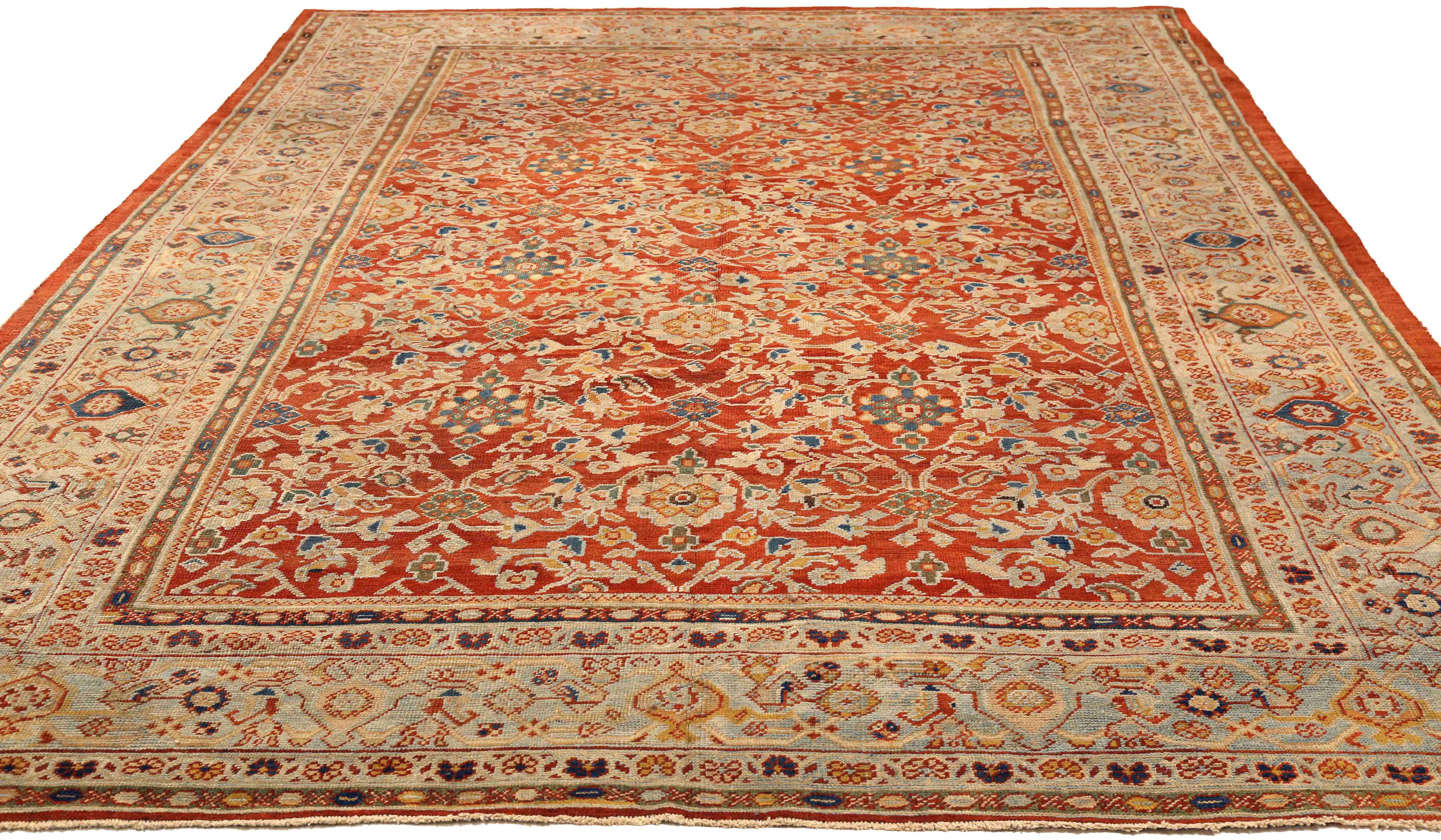 Thumbnail 3 for Antique Persian Sultanabad Traditional Rug 73934