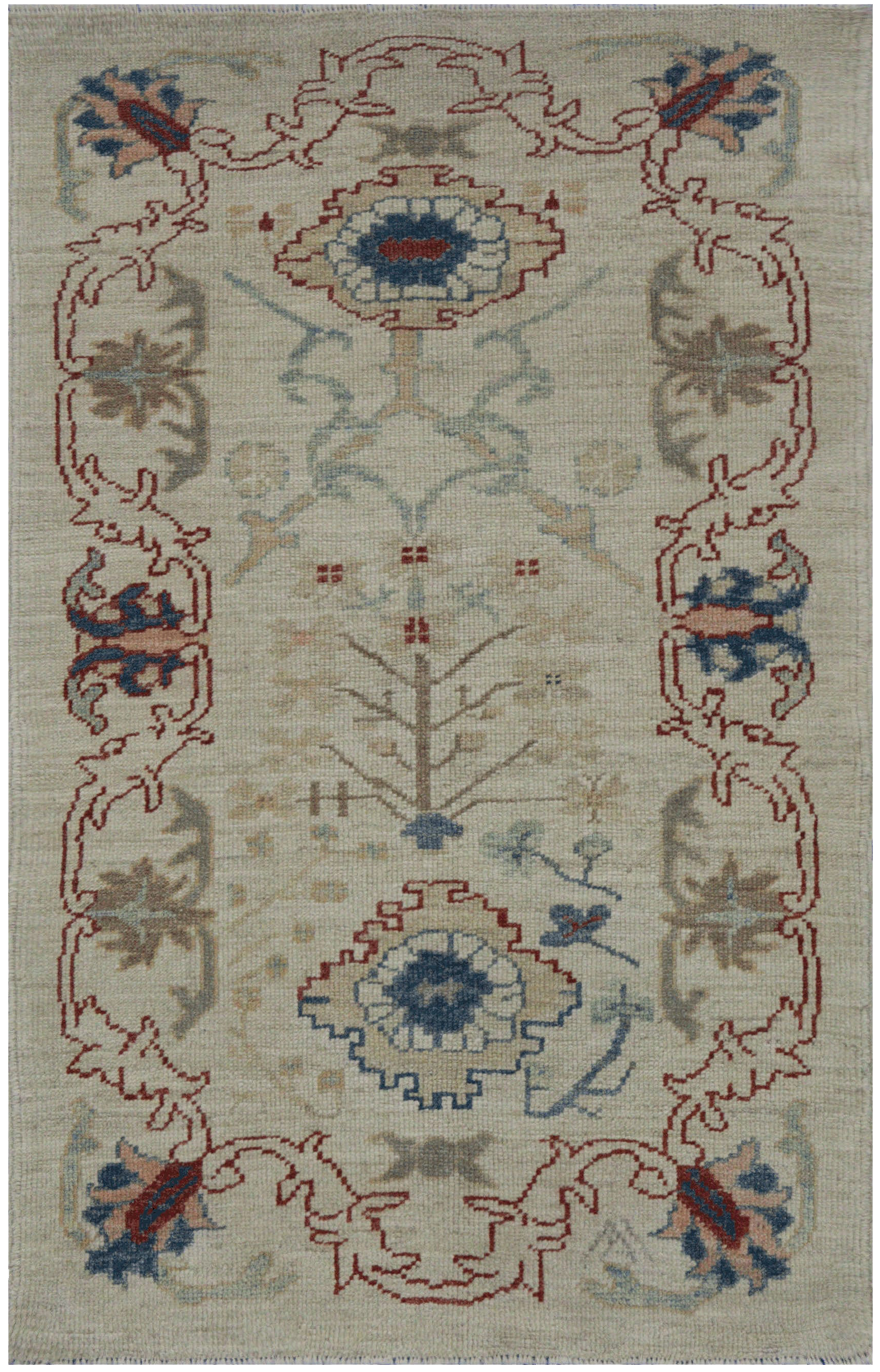 Thumbnail 3 for Turkey Oushak Tribal Rug 88359