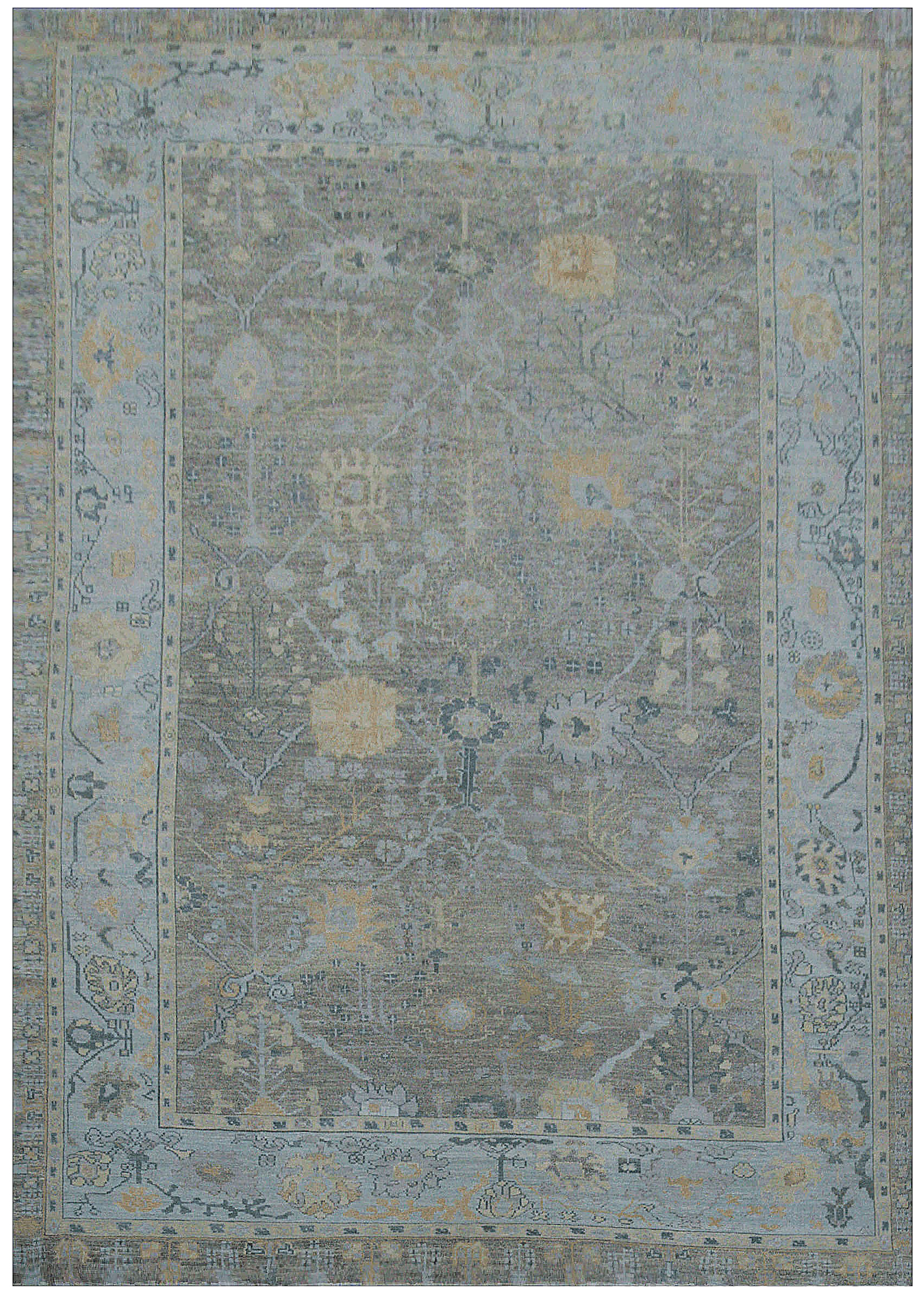 Thumbnail 3 for Turkey Oushak Tribal Rug 88380