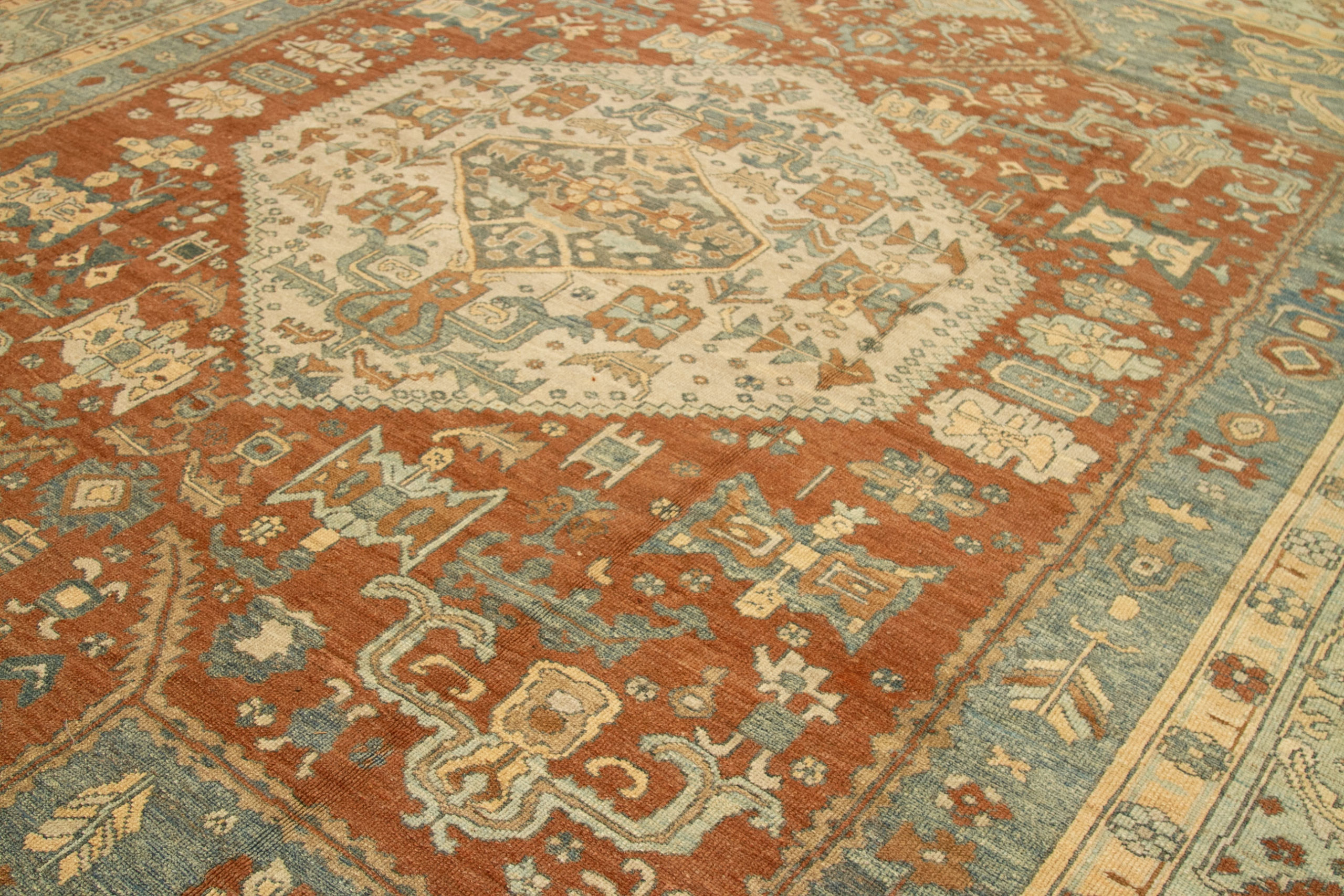 Thumbnail 6 for Antique Turkey Oushak Tribal Rug 88369