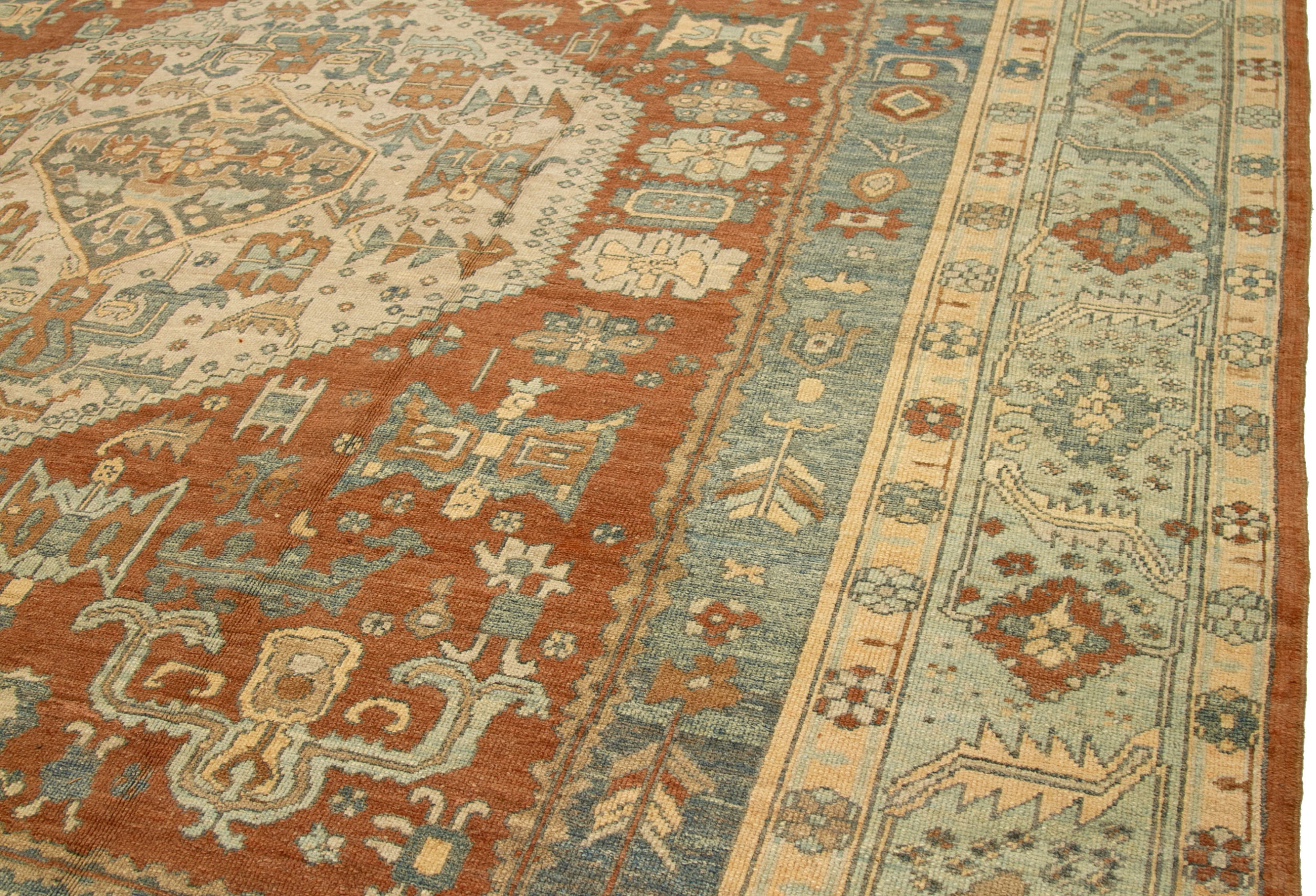 Thumbnail 3 for Antique Turkey Oushak Tribal Rug 88369