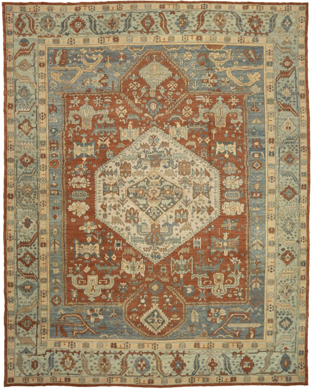 Thumbnail 13 for Antique Turkey Oushak Tribal Rug 88369