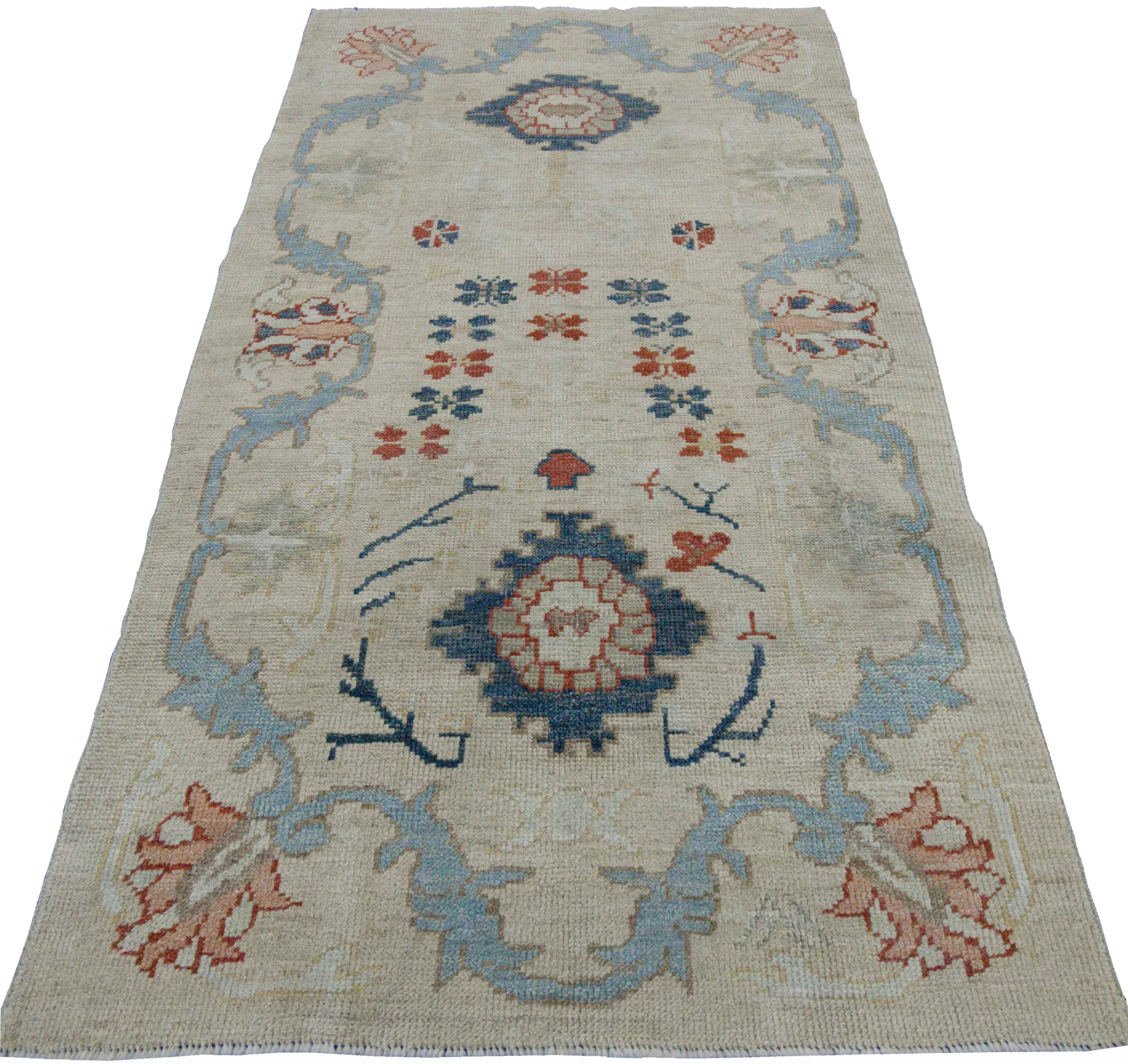 Thumbnail 3 for Turkey Oushak Tribal Rug 88360