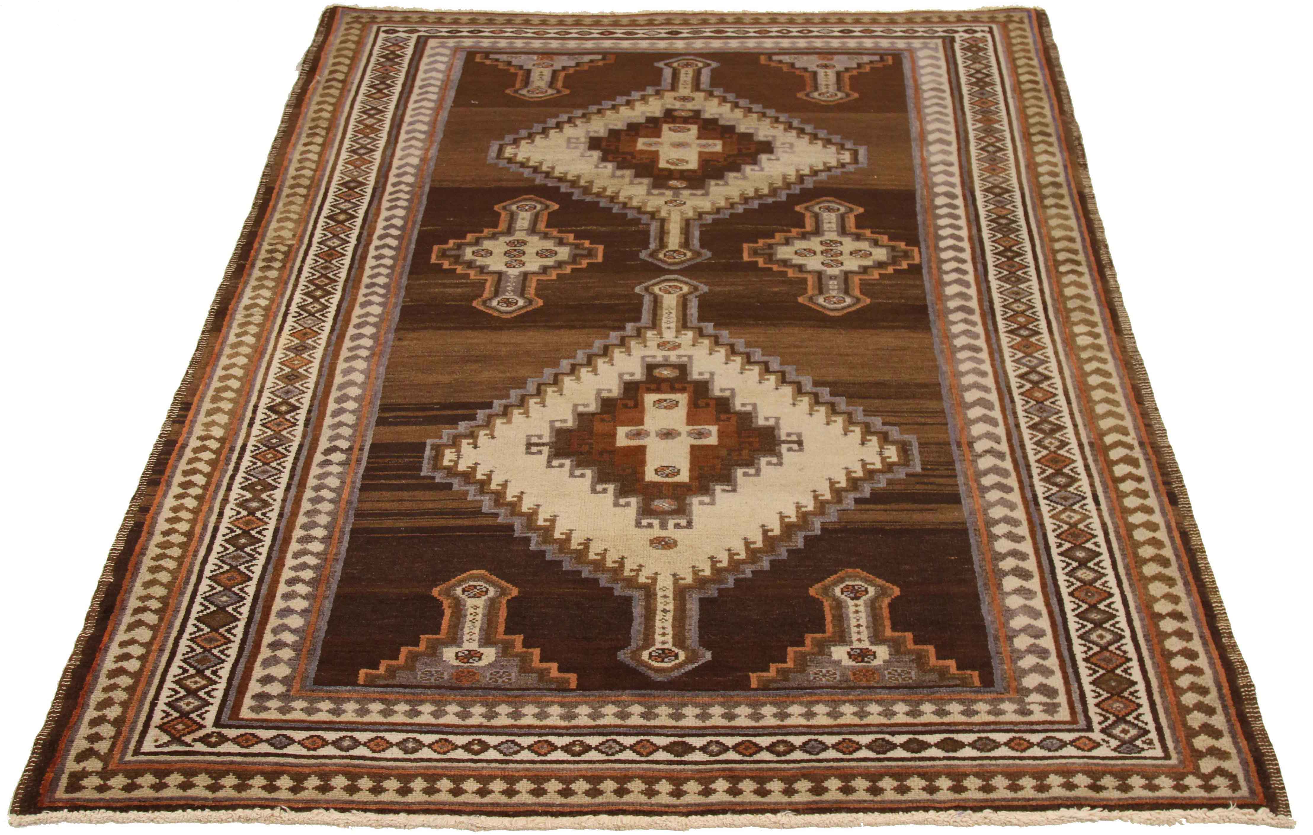 Thumbnail 4 for Antique Persian Varamin Transitional Rug 73999