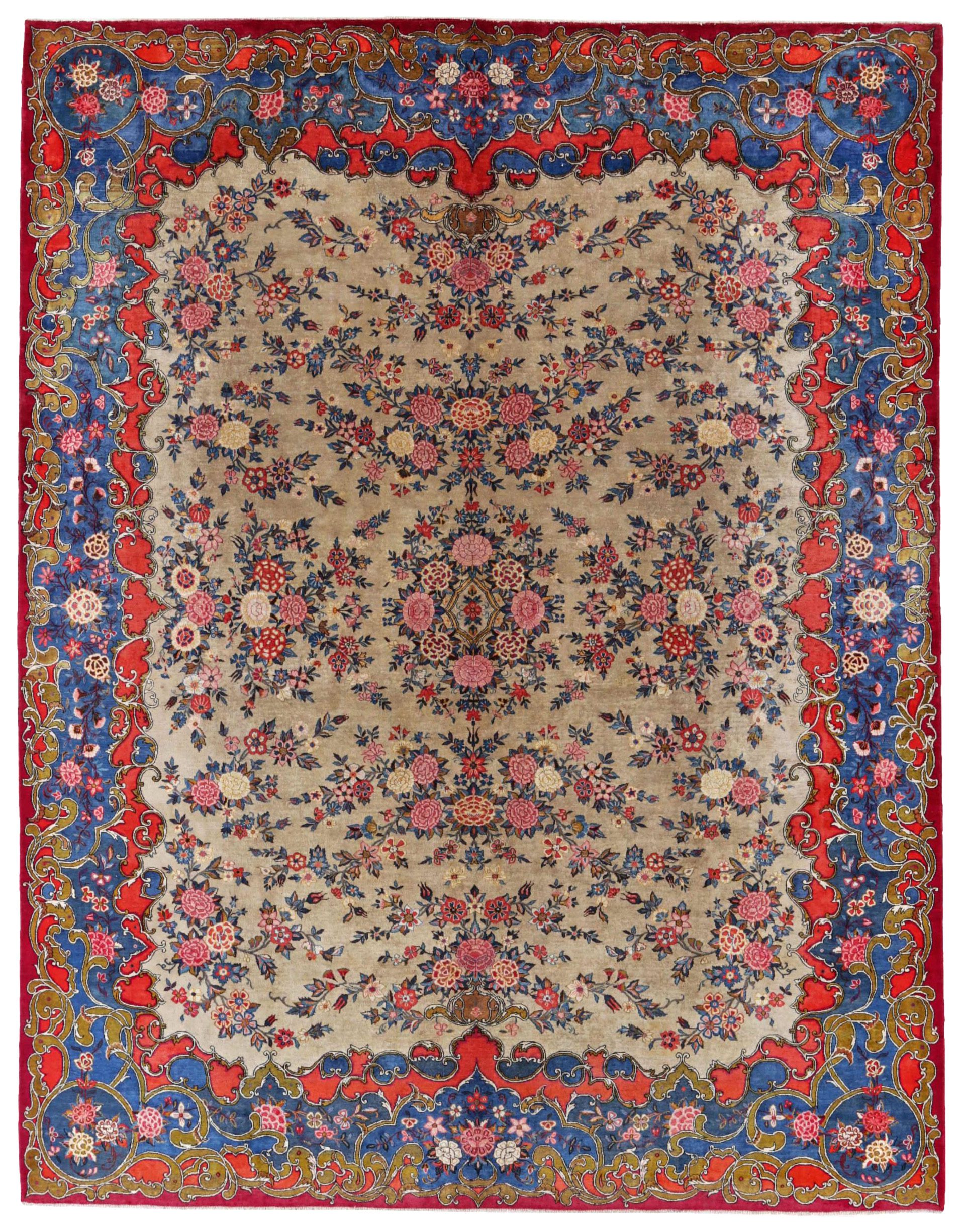 Thumbnail 7 for Antique Persian Kashan Transitional Rug 91410