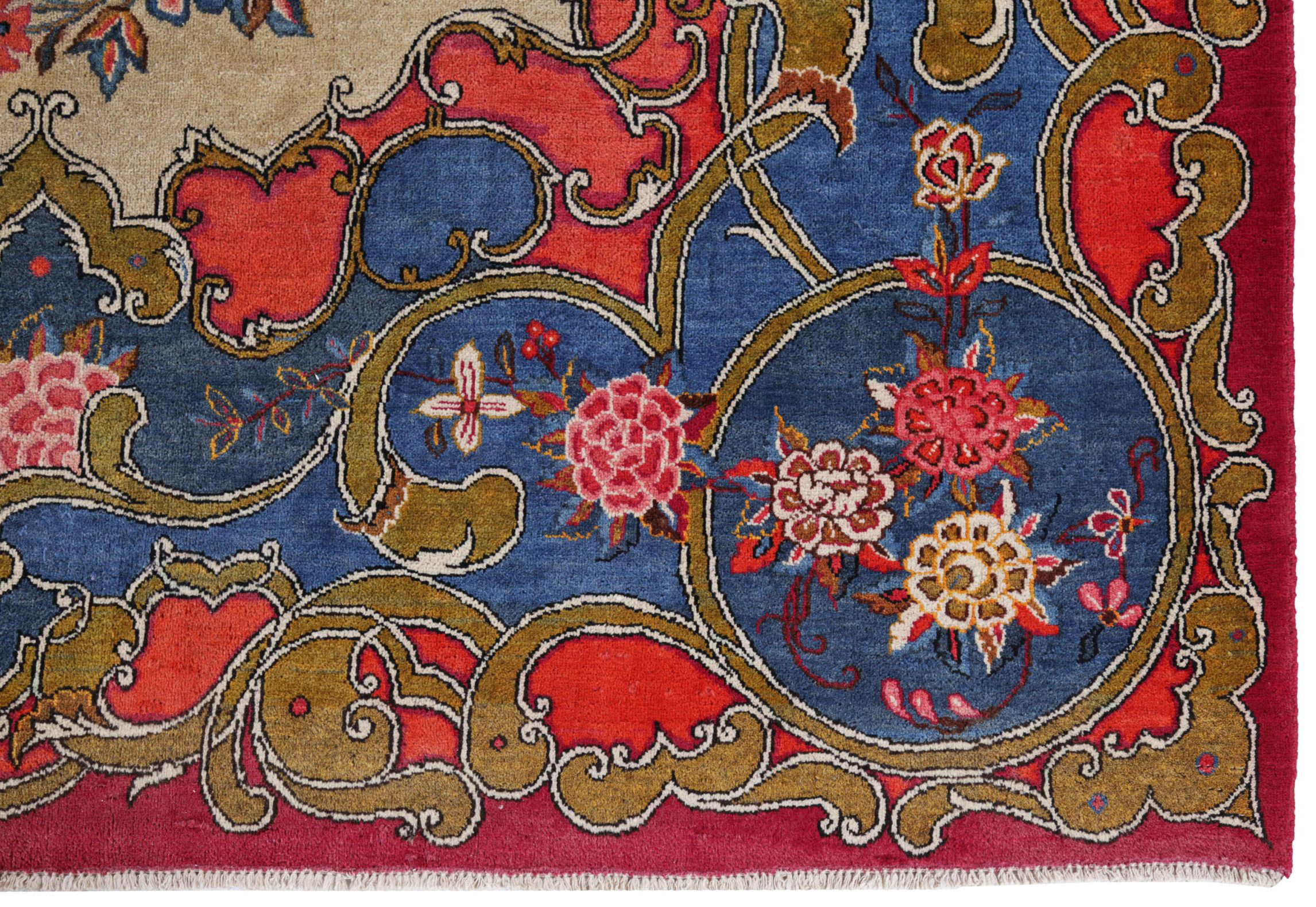 Thumbnail 2 for Antique Persian Kashan Transitional Rug 91410