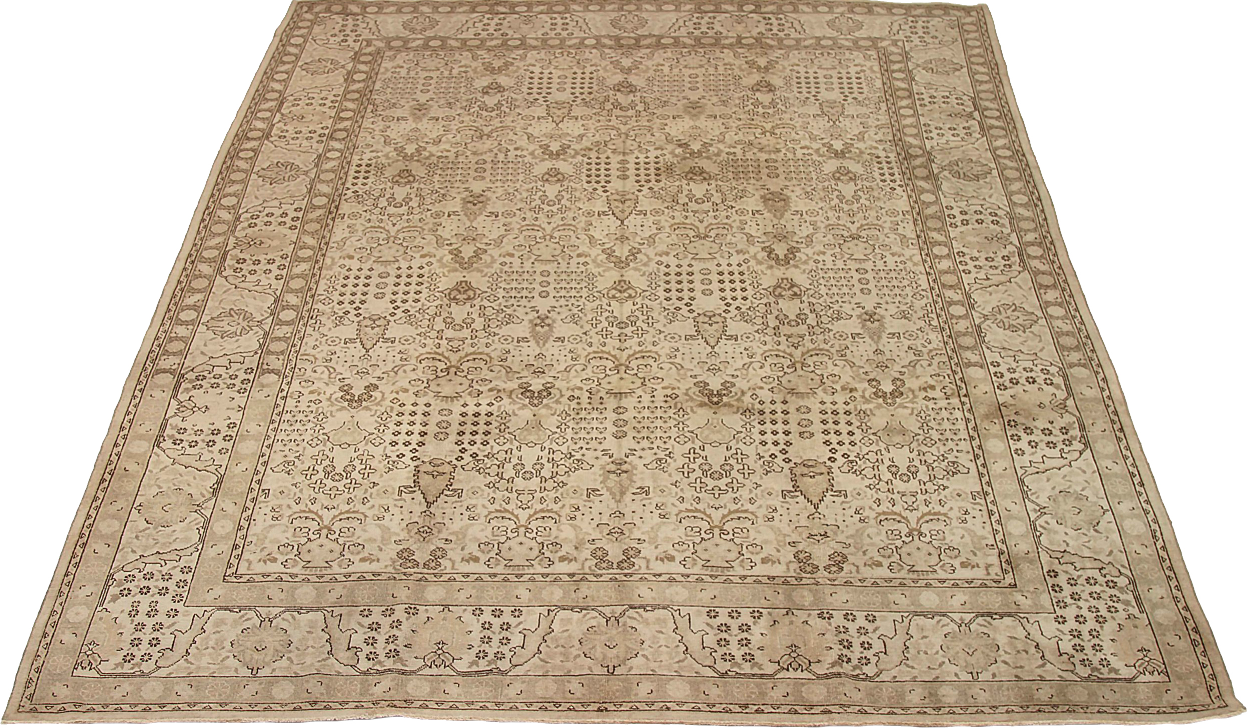 Thumbnail 2 for Antique Persian Tabriz Transitional Rug 67962