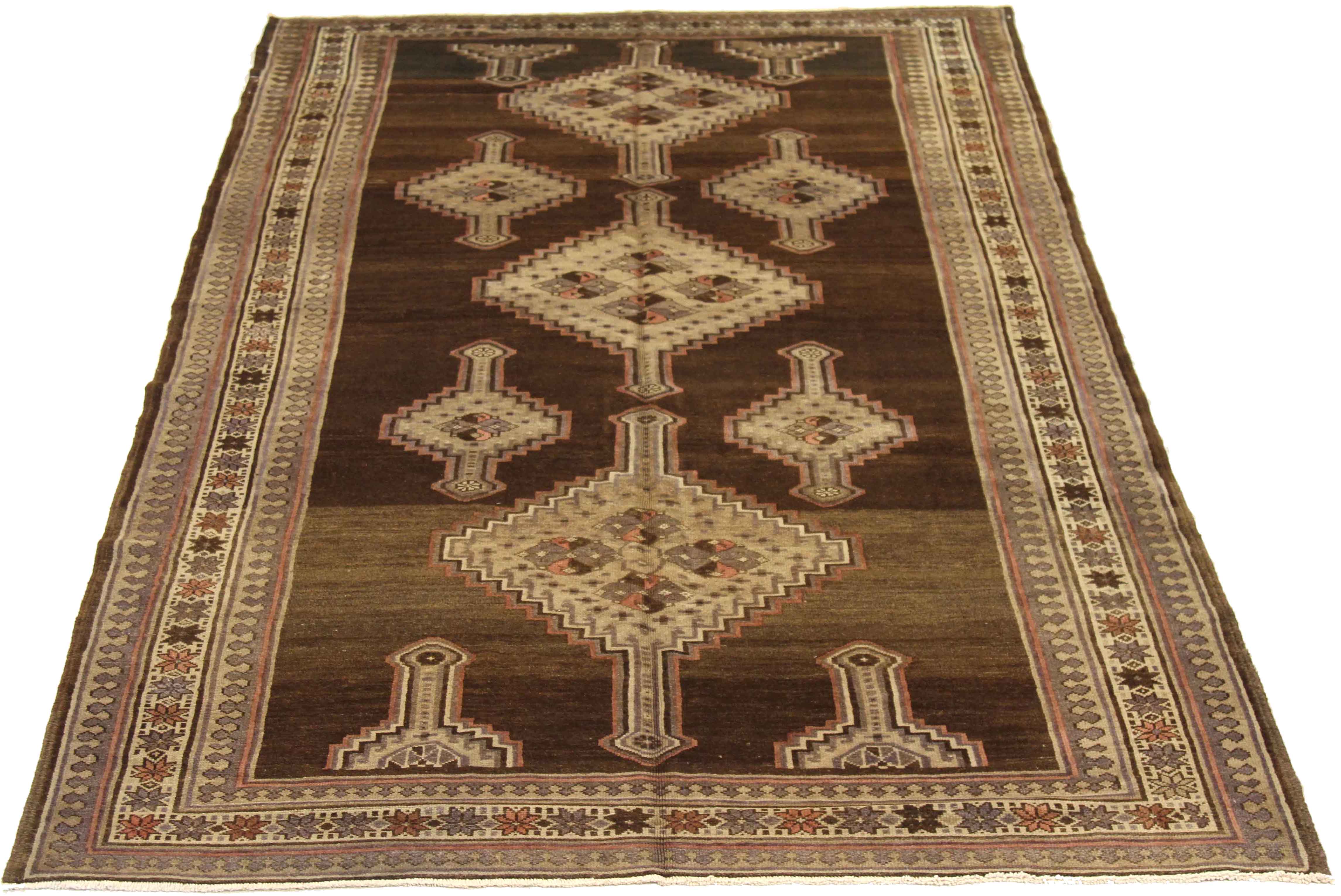 Thumbnail 4 for Antique Persian Varamin Traditional Rug 74114