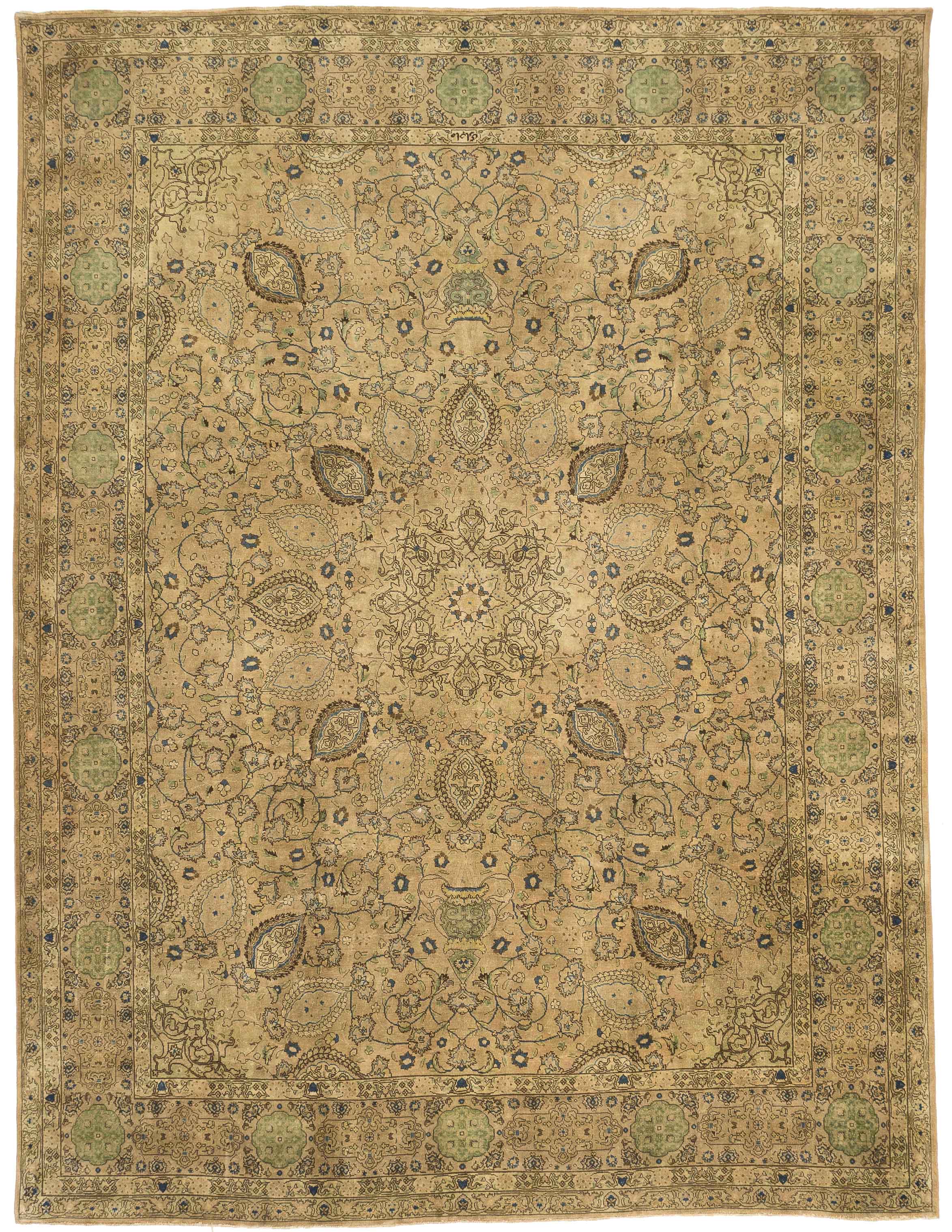 Thumbnail 9 for Antique Persian Tabriz Transitional Rug 16073