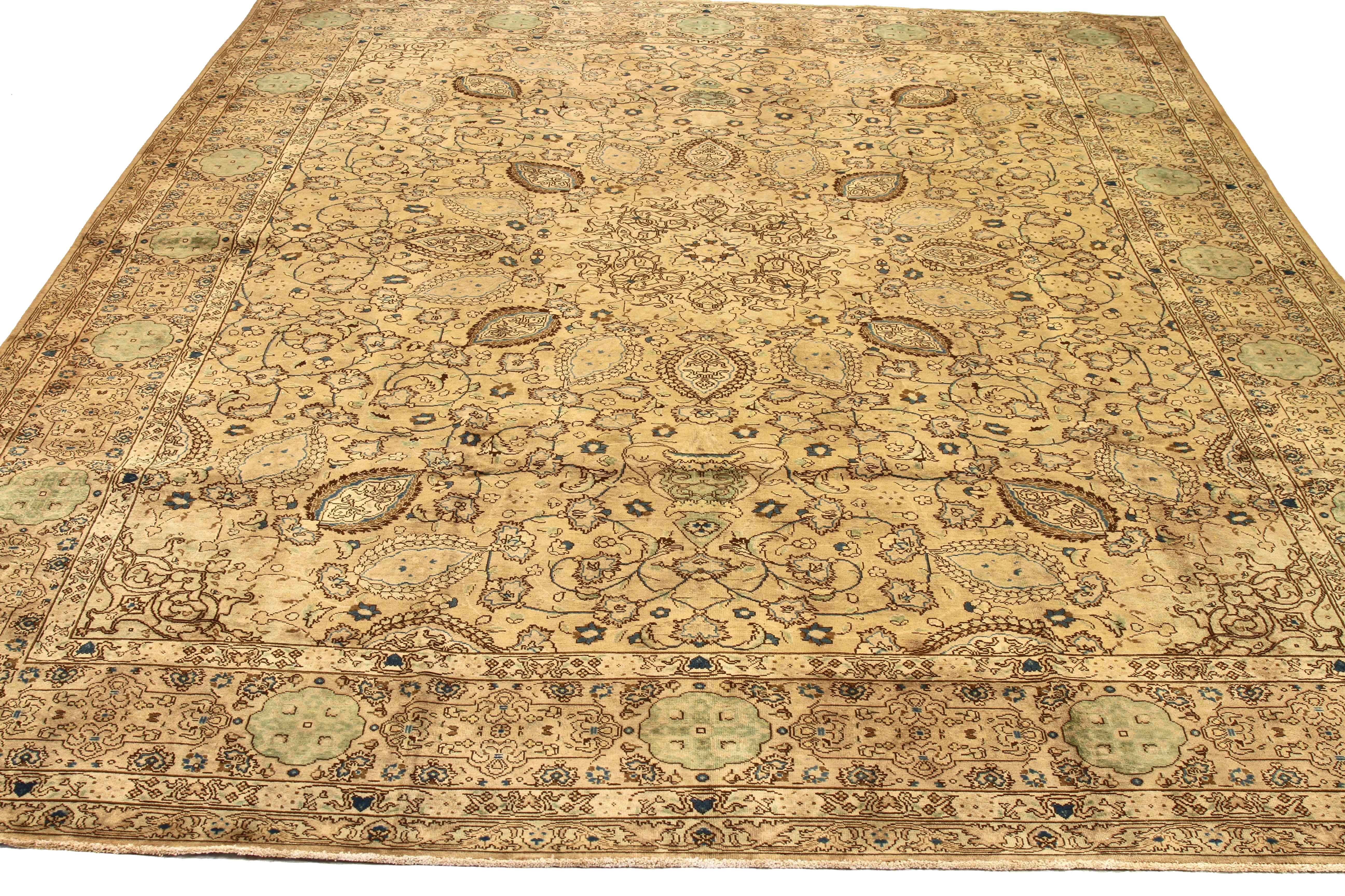 Thumbnail 2 for Antique Persian Tabriz Transitional Rug 16073