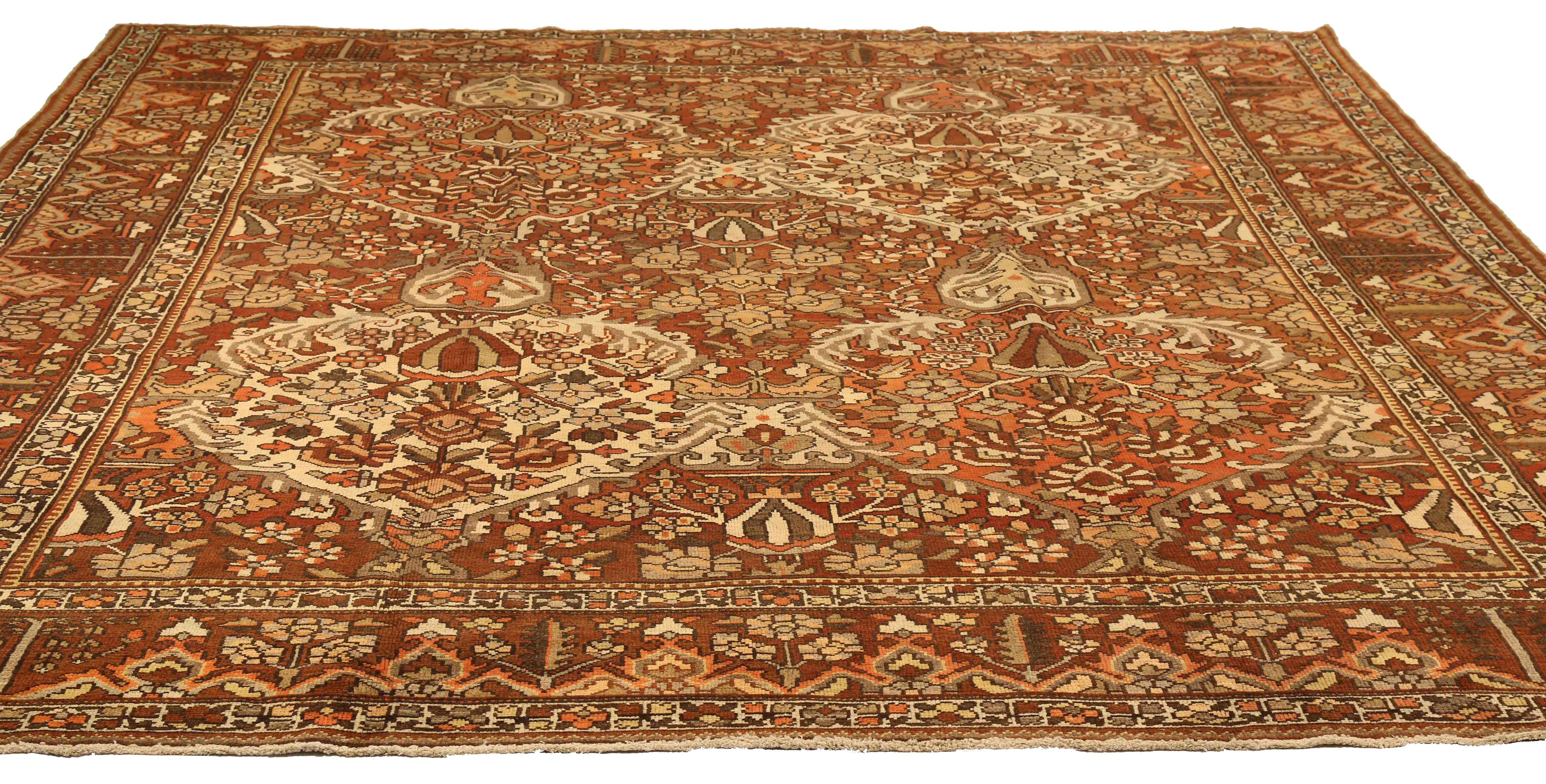 Thumbnail 8 for Antique Persian Bakhtiar Transitional Rug 16106