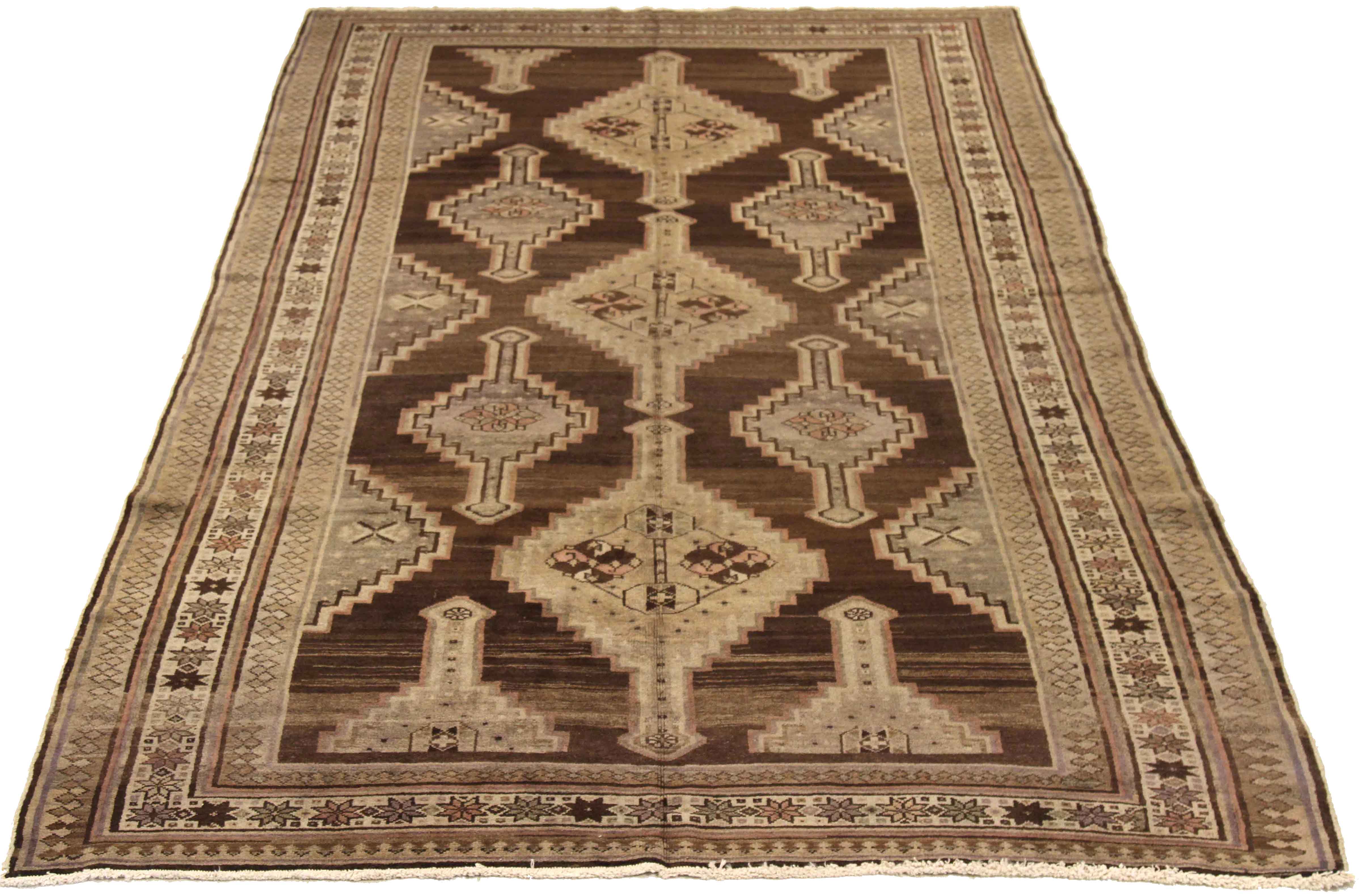 Thumbnail 4 for Antique Persian Varamin Traditional Rug 74102