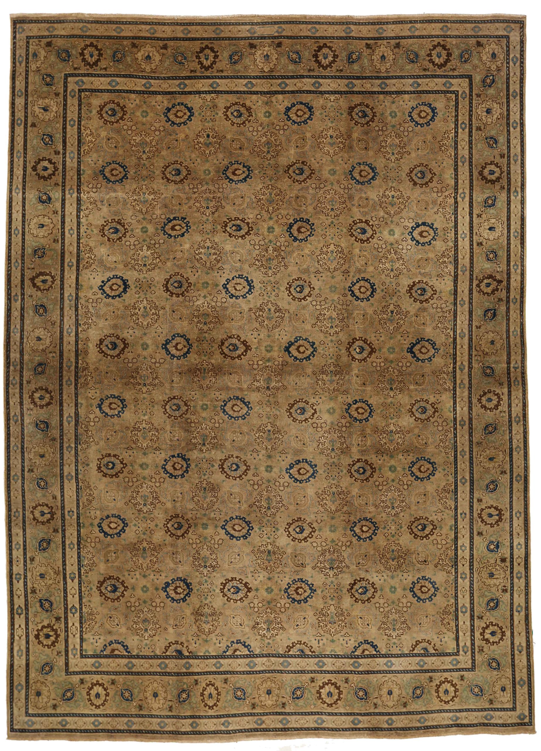 Thumbnail 4 for Antique Persian Tabriz Transitional Rug 16153