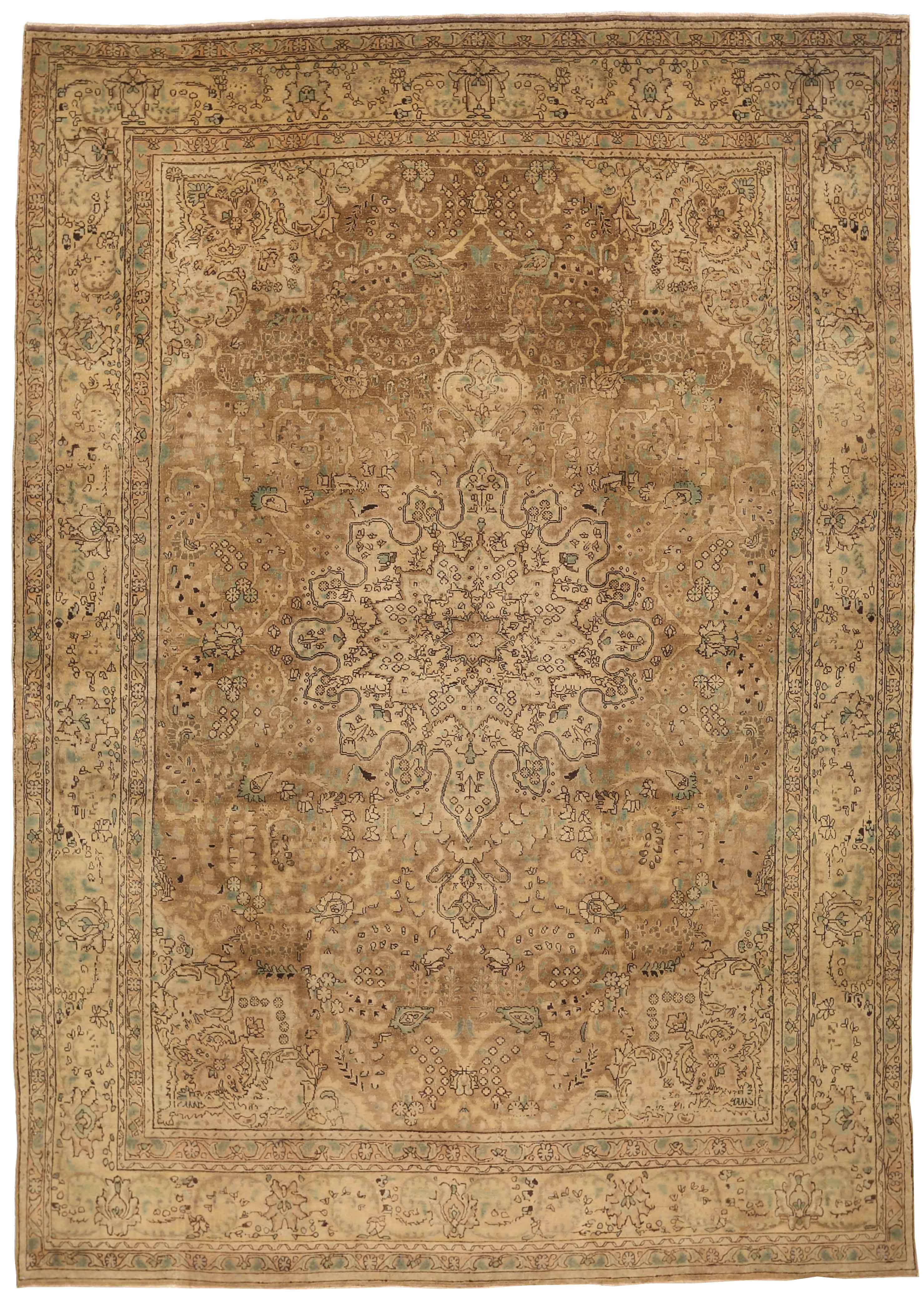 Thumbnail 15 for Antique Persian Tabriz Transitional Rug 16155