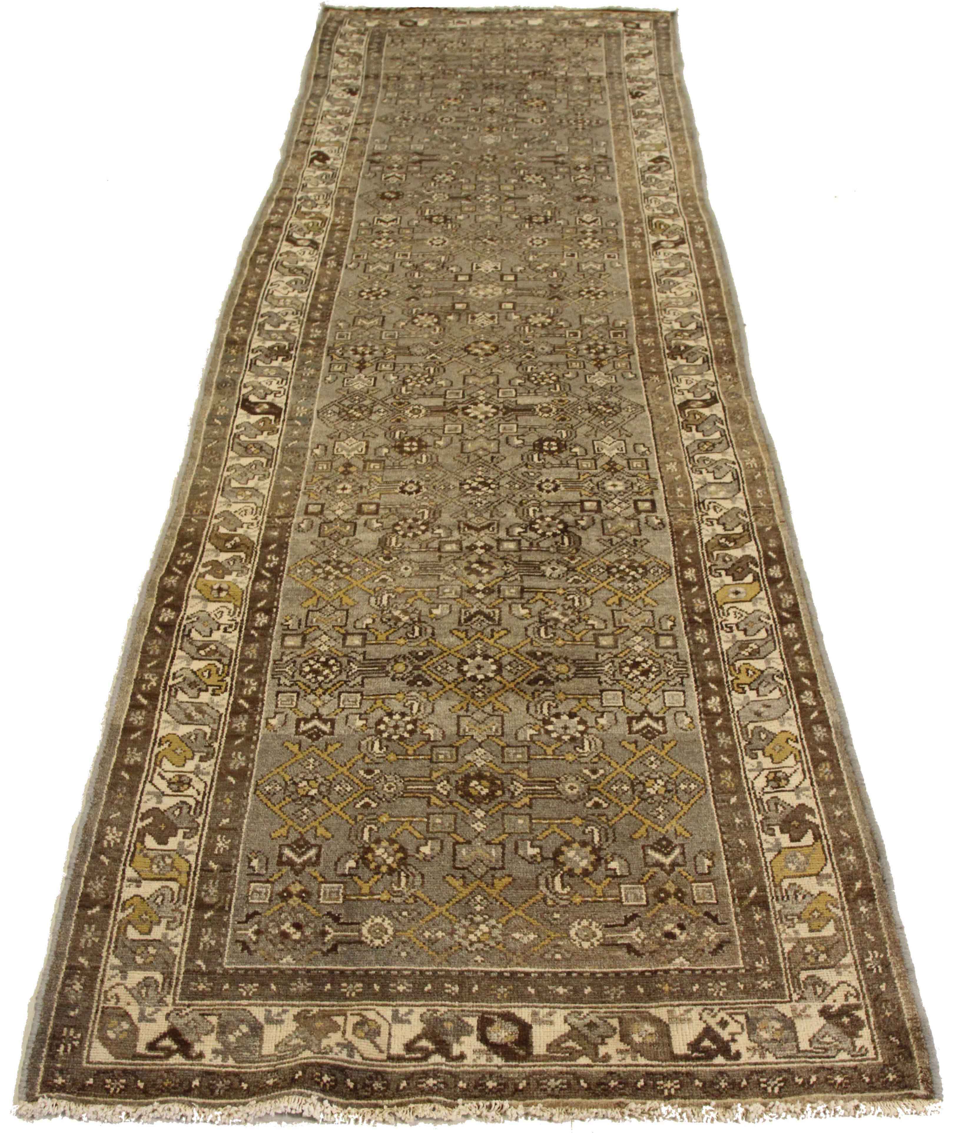 Thumbnail 4 for Antique Persian Hamadan Transitional Rug 74081