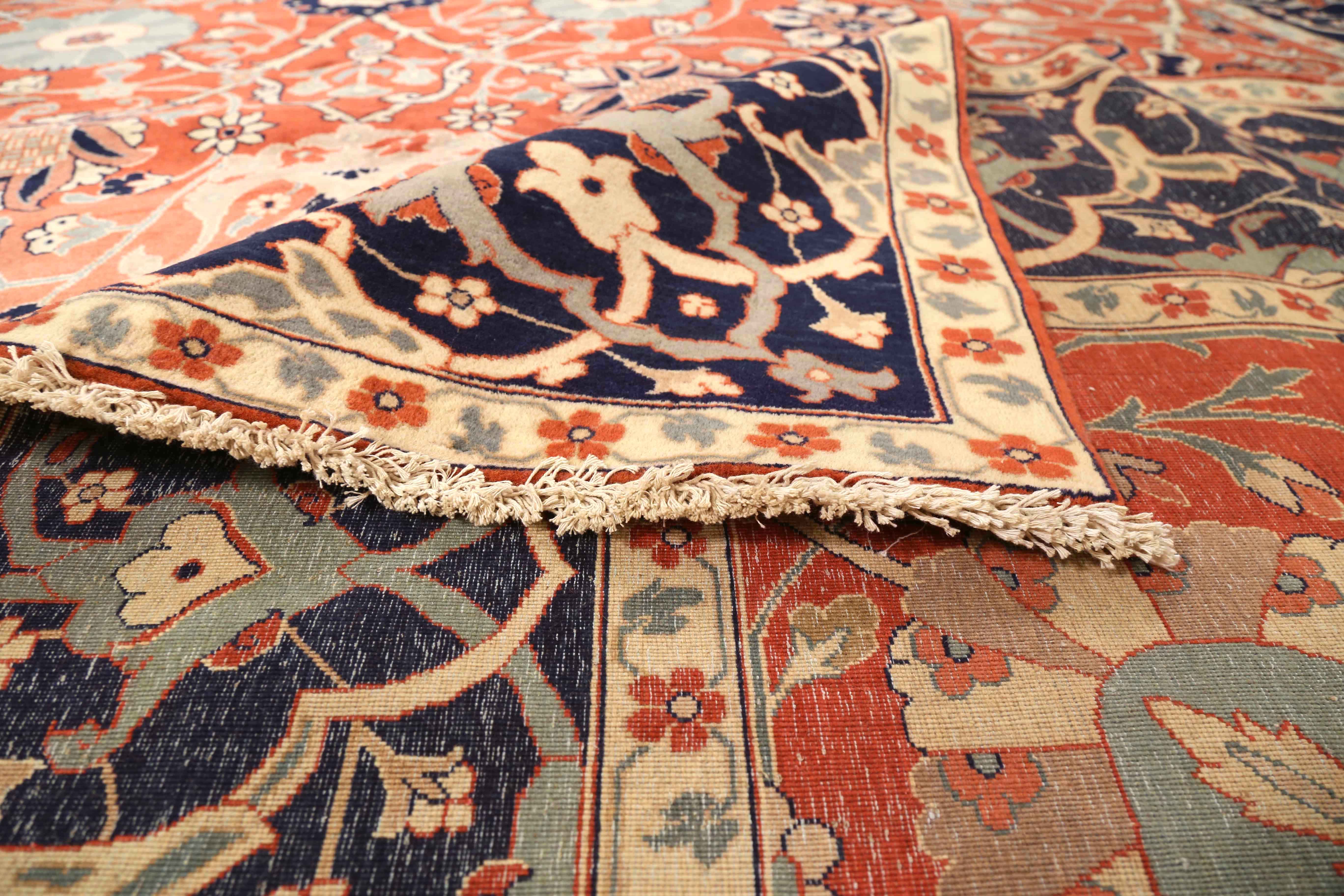 Thumbnail 3 for Antique Persian Tabriz Traditional Rug 74092