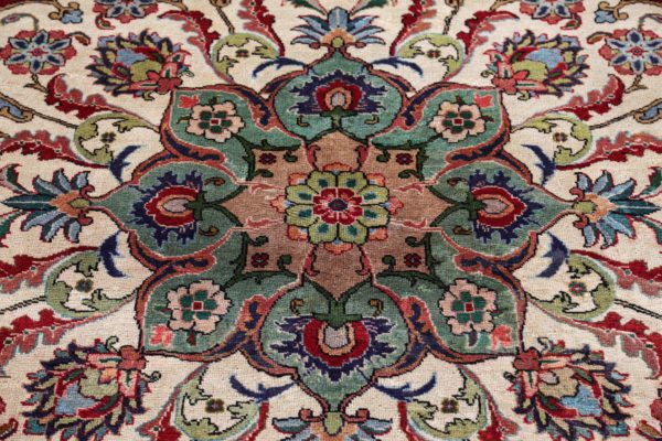 Thumbnail 6 for Antique Persian Tabriz Traditional Rug 91442