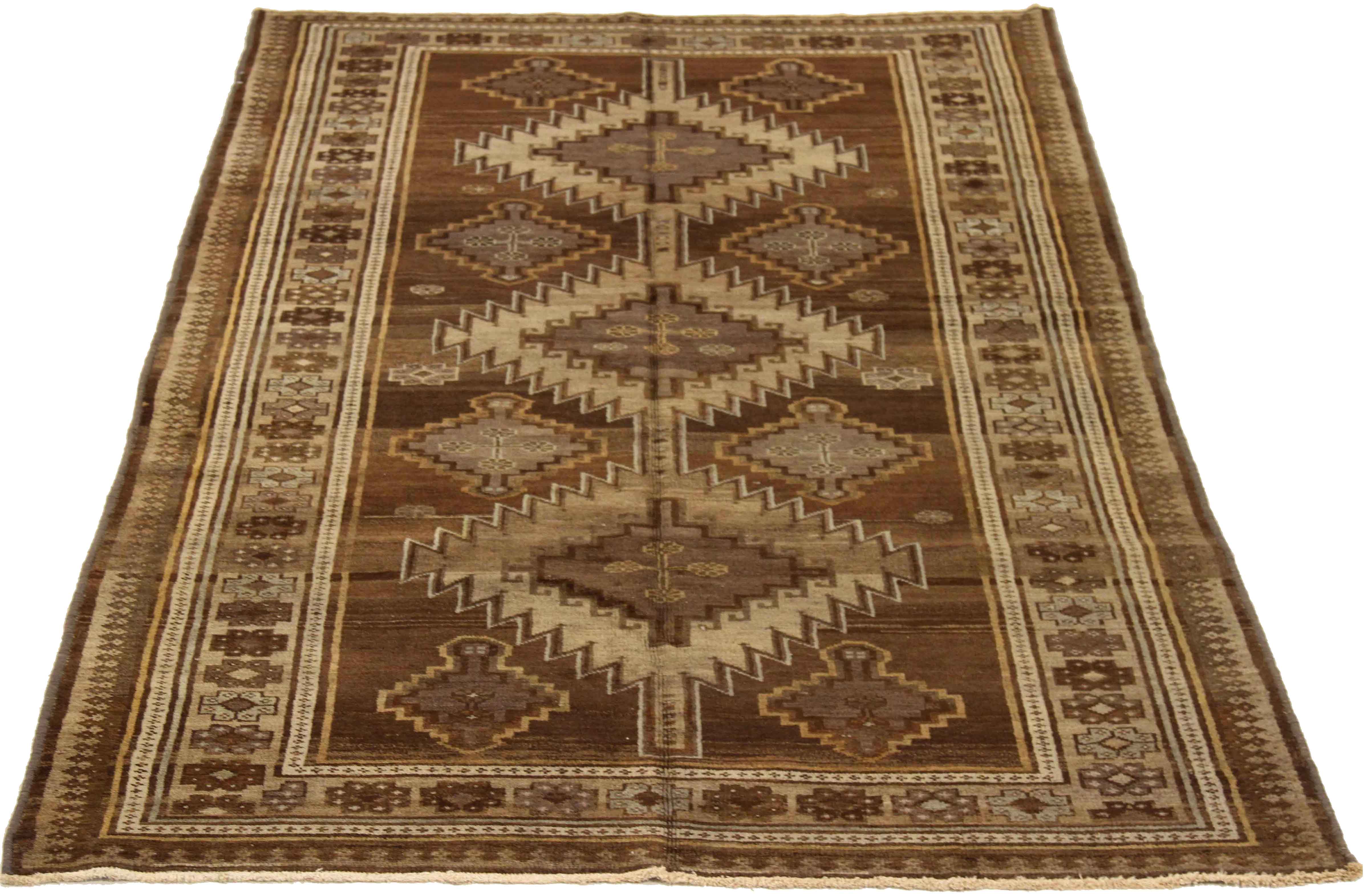 Thumbnail 4 for Antique Persian Varamin Traditional Rug 74131