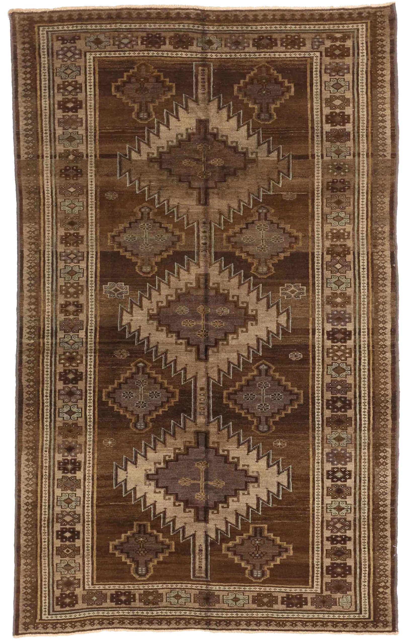 Thumbnail 3 for Antique Persian Varamin Traditional Rug 74131