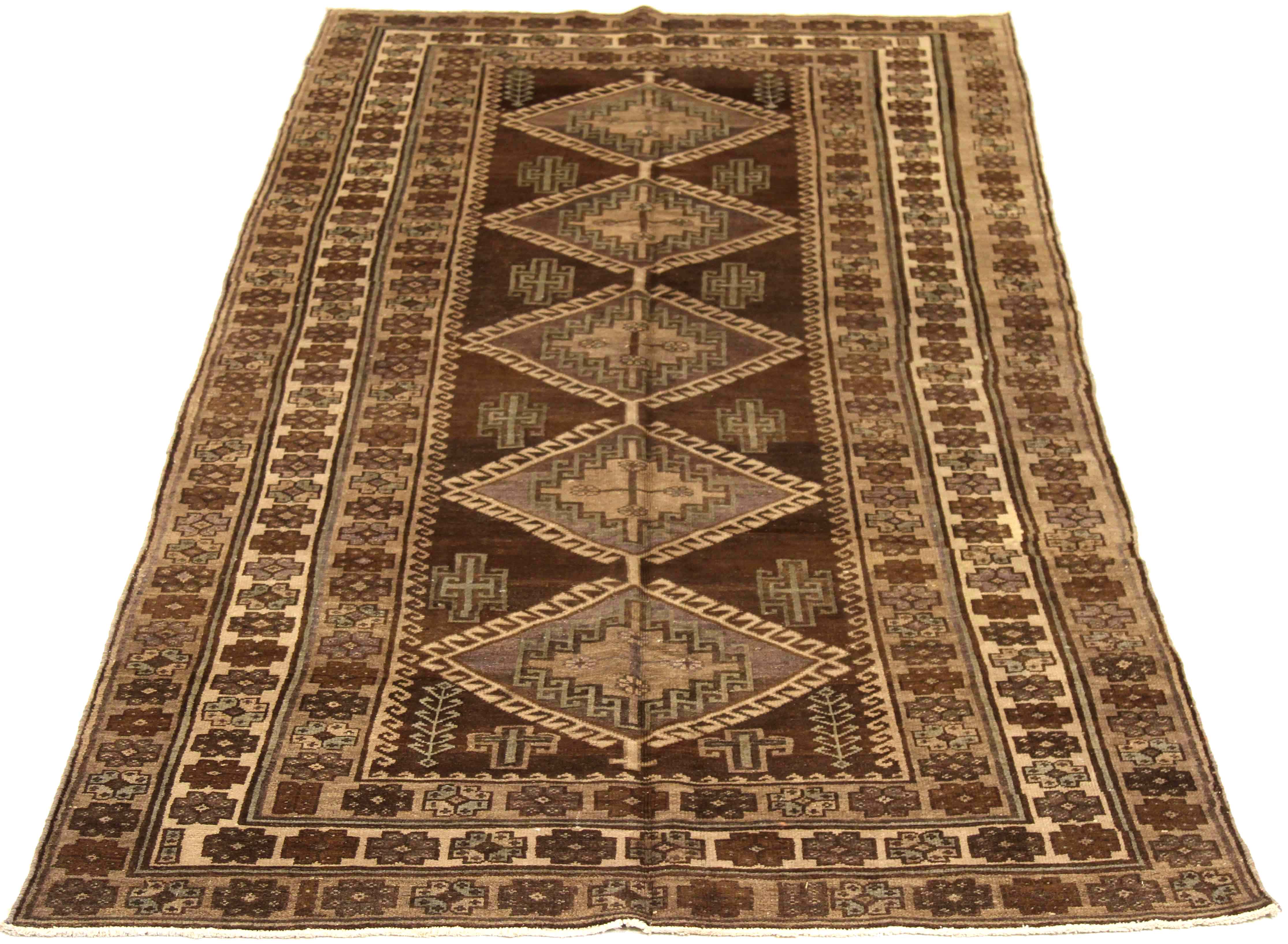 Thumbnail 4 for Antique Persian Varamin Traditional Rug 74135