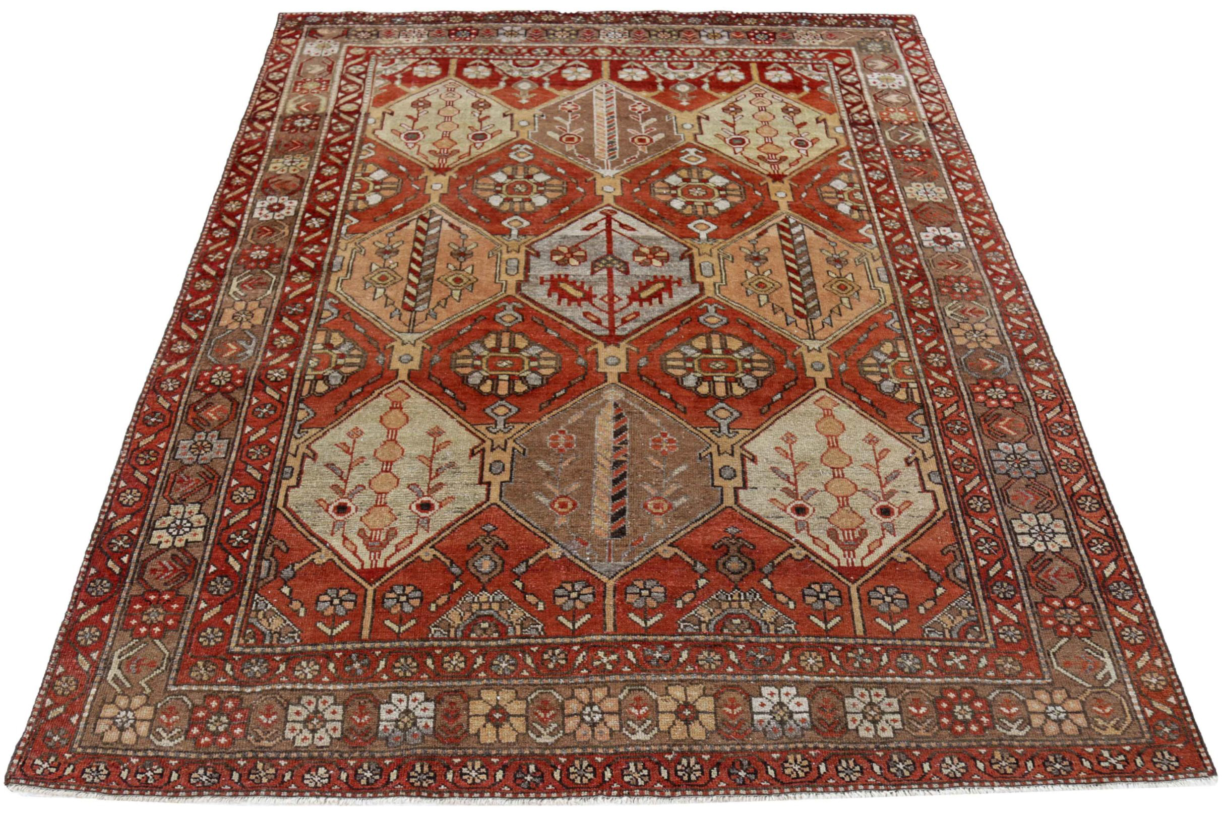 Thumbnail 4 for Antique Persian Bakhtiar Traditional Rug 91294