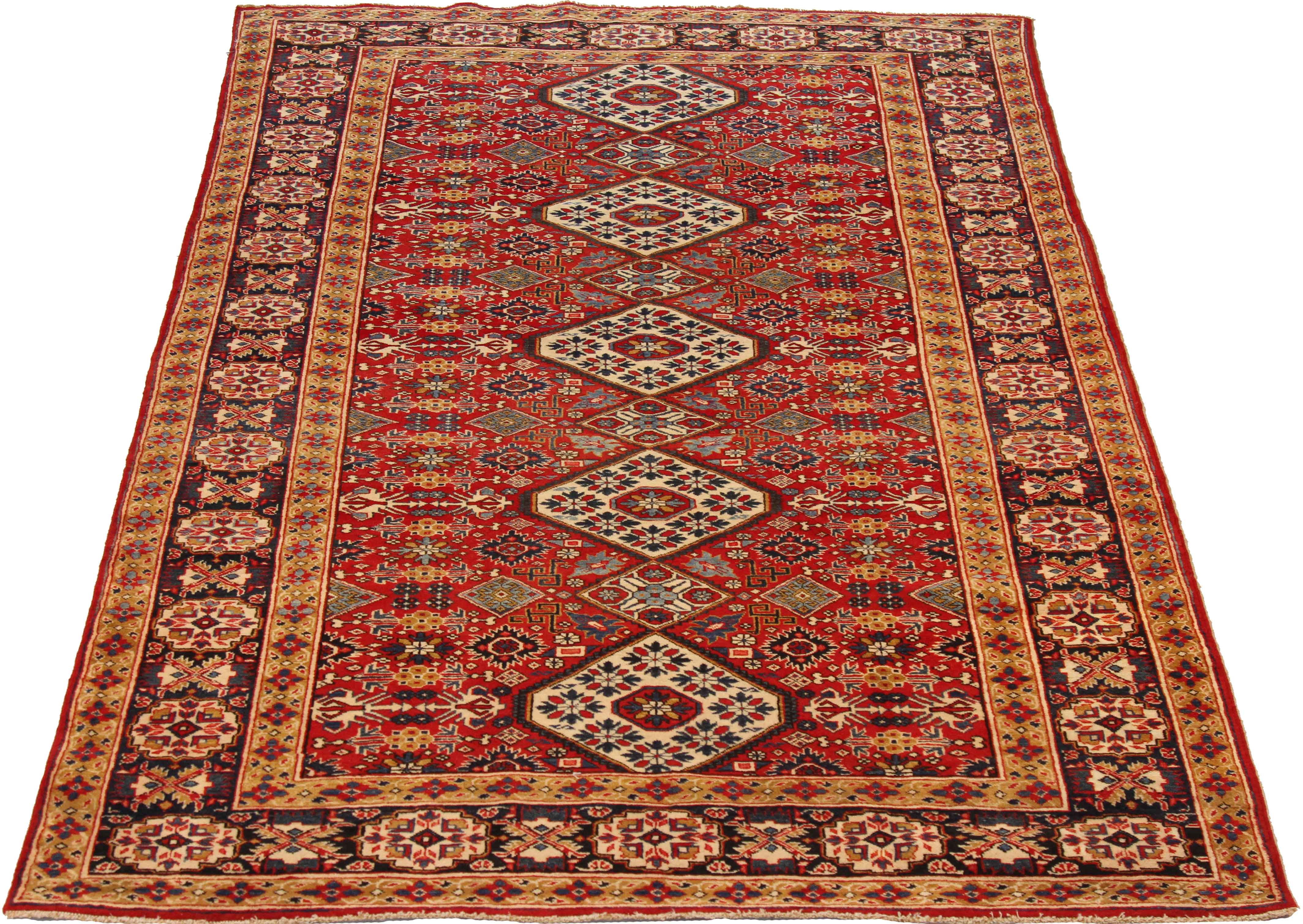 Thumbnail 10 for Antique Persian Ardebil Traditional Rug 69381