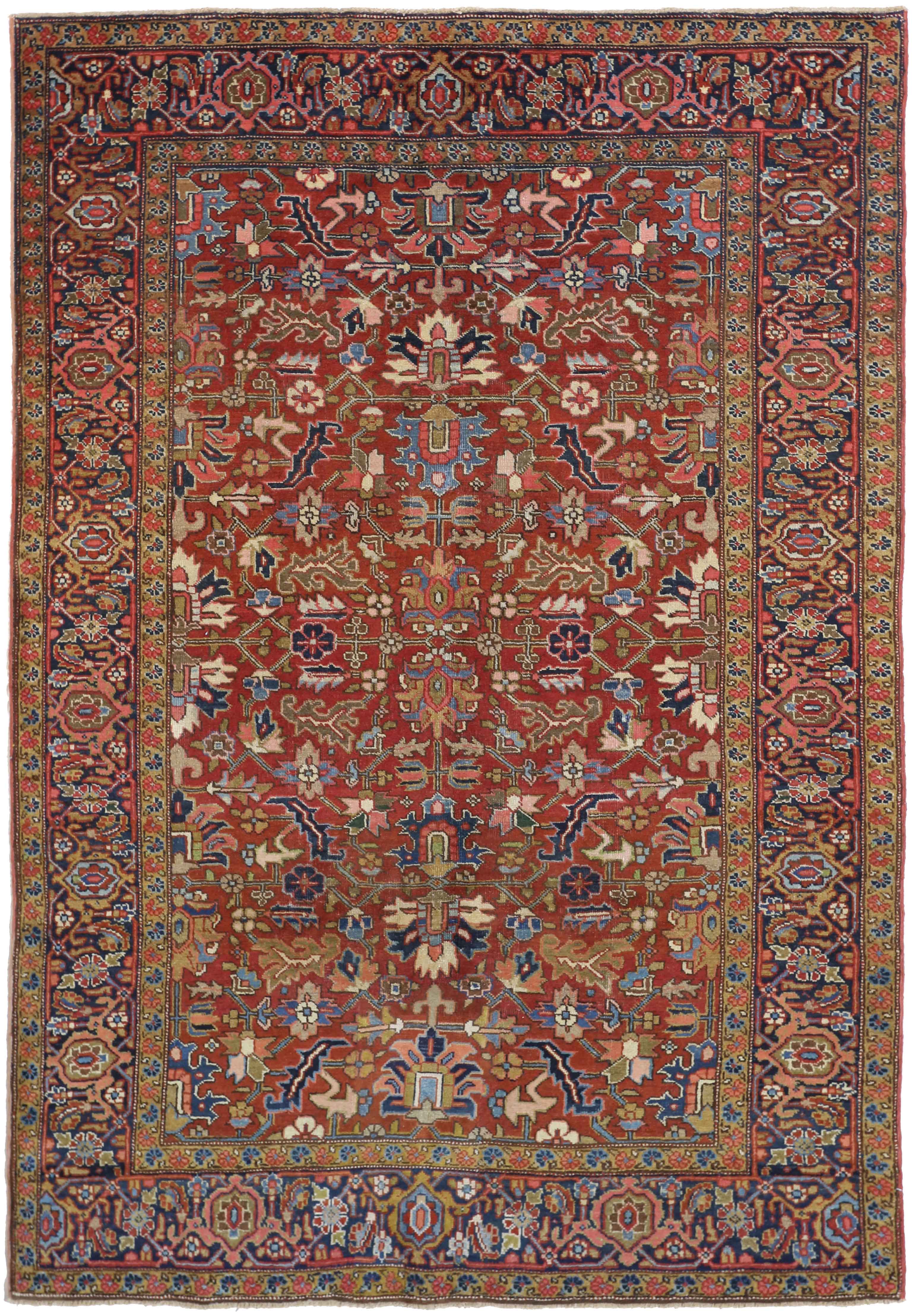 Thumbnail 5 for Antique Persian Heriz Traditional Rug 69512