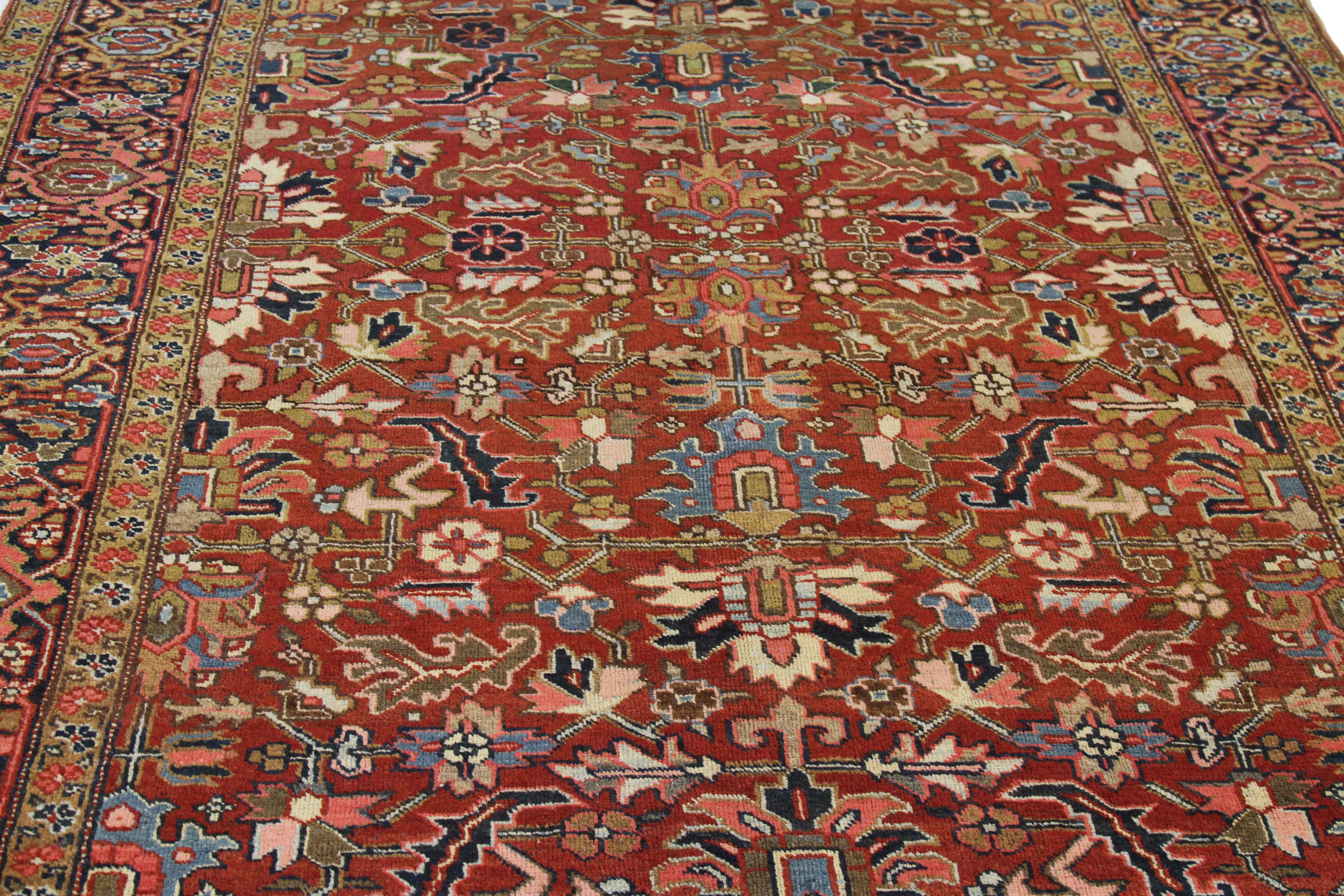 Thumbnail 4 for Antique Persian Heriz Traditional Rug 69512