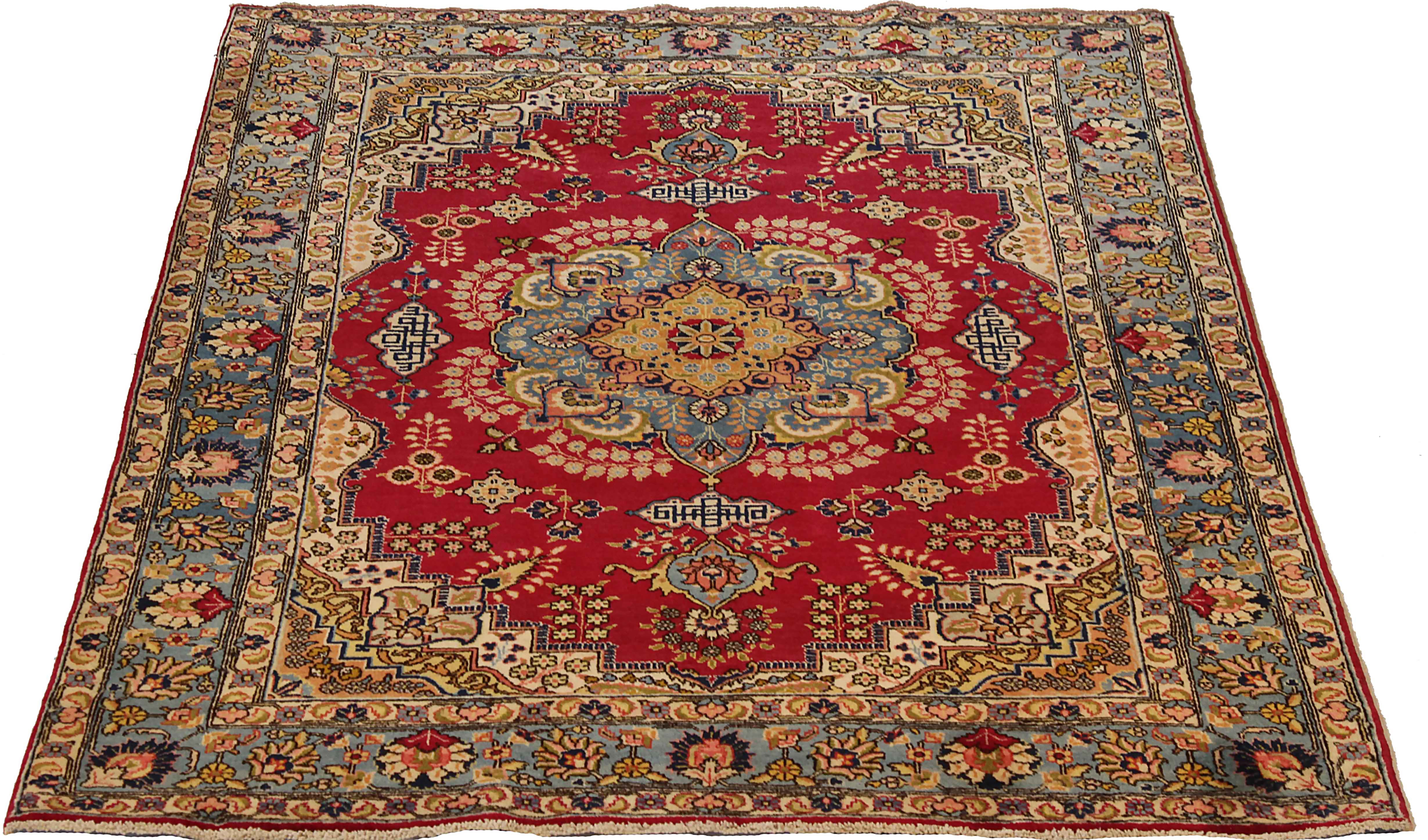 Thumbnail 8 for Antique Persian Mashad Traditional Rug 69513