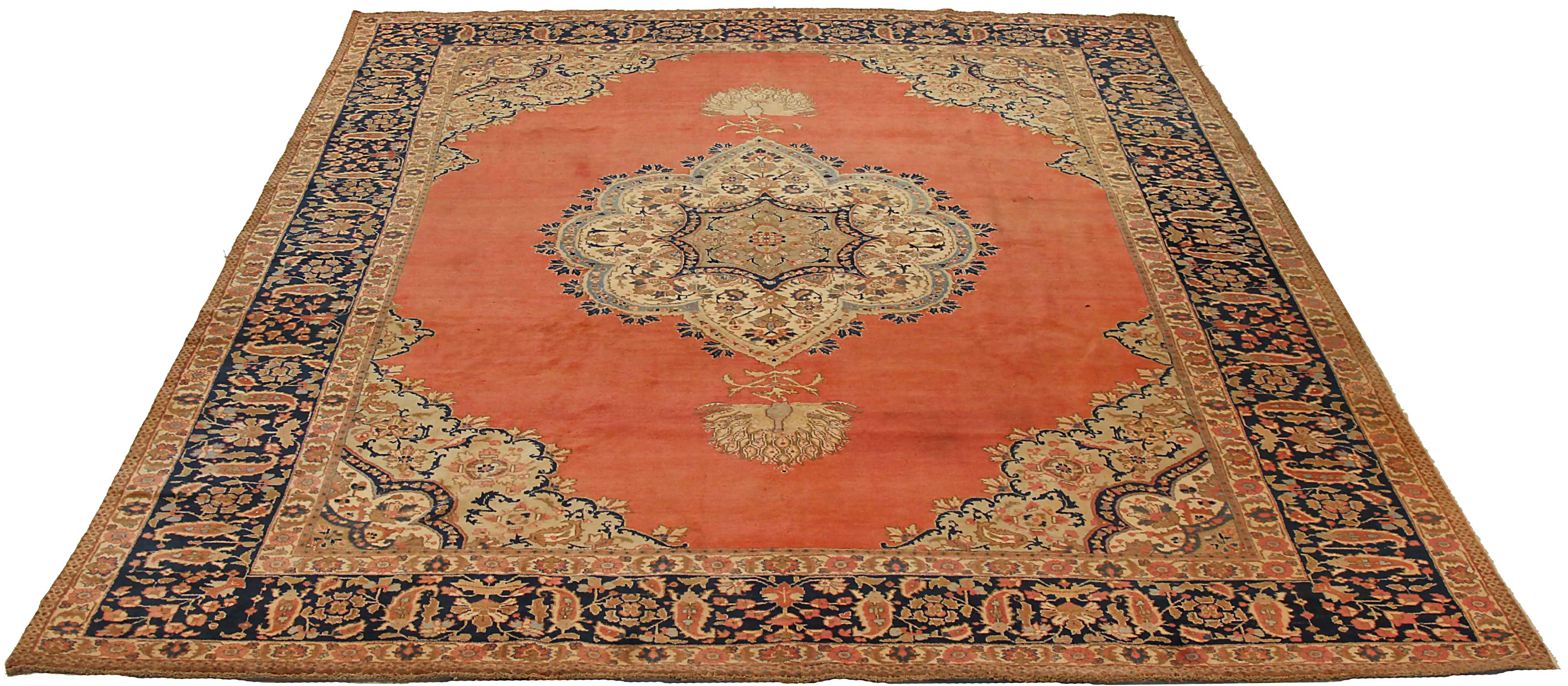 Thumbnail 9 for Antique Persian Tabriz Traditional Rug 69516